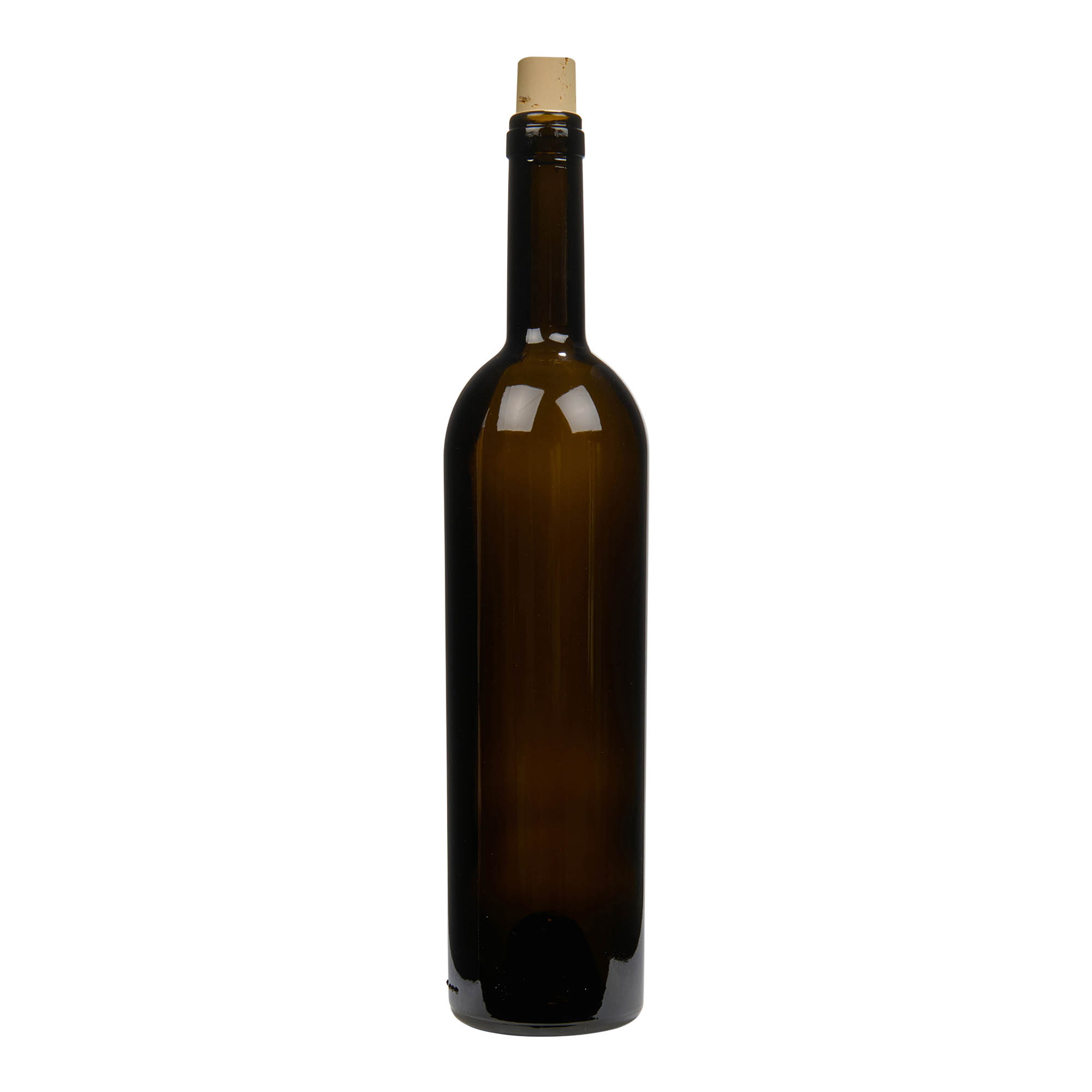 Botella de vino de 750 ml 'Liberty', verde antiguo, boca: corcho