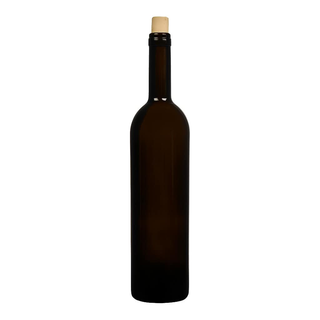 Botella de vino de 750 ml 'Liberty', verde antiguo, boca: corcho