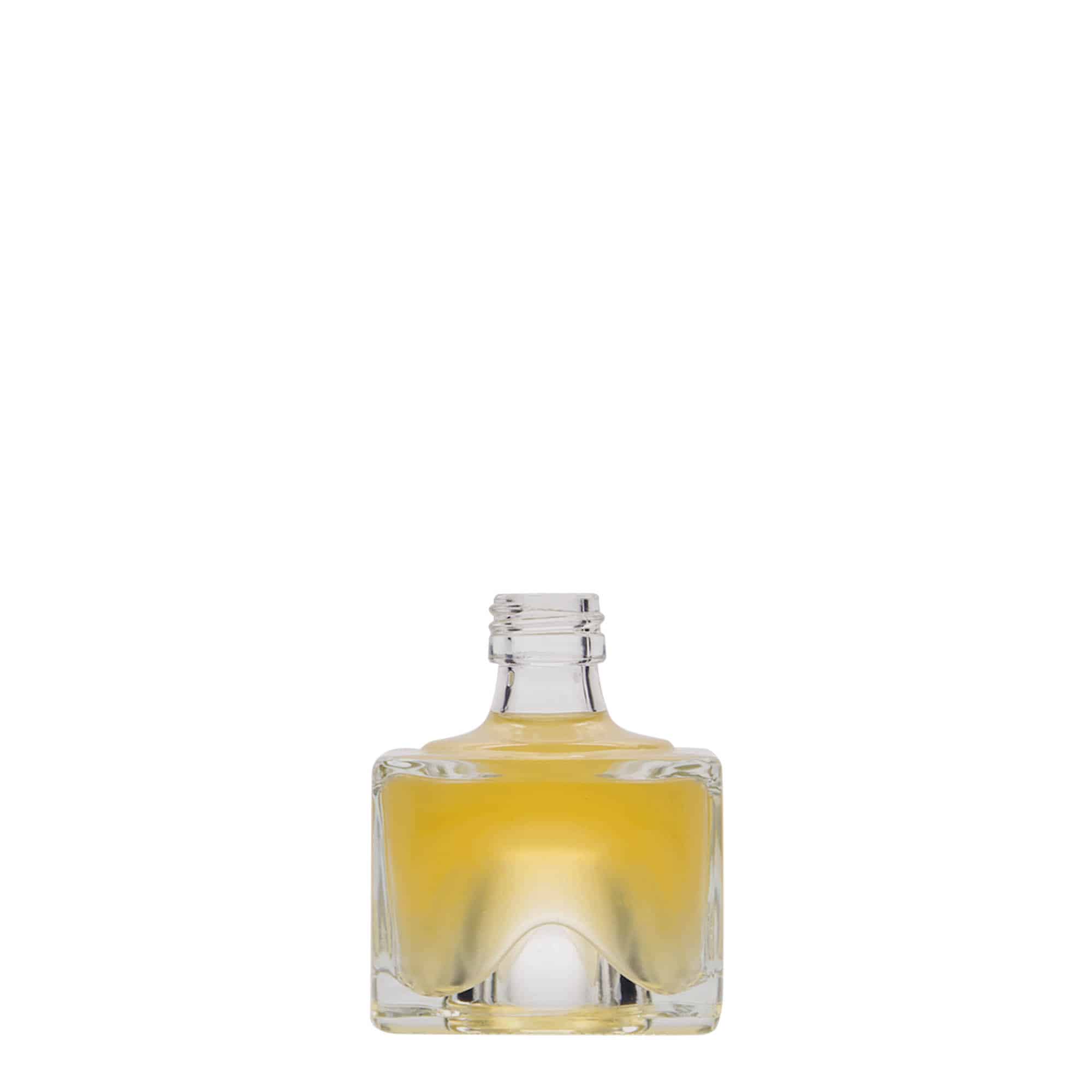 Botella de vidrio 'Cocolores' de 40 ml, cuadrada, boca: PP 18