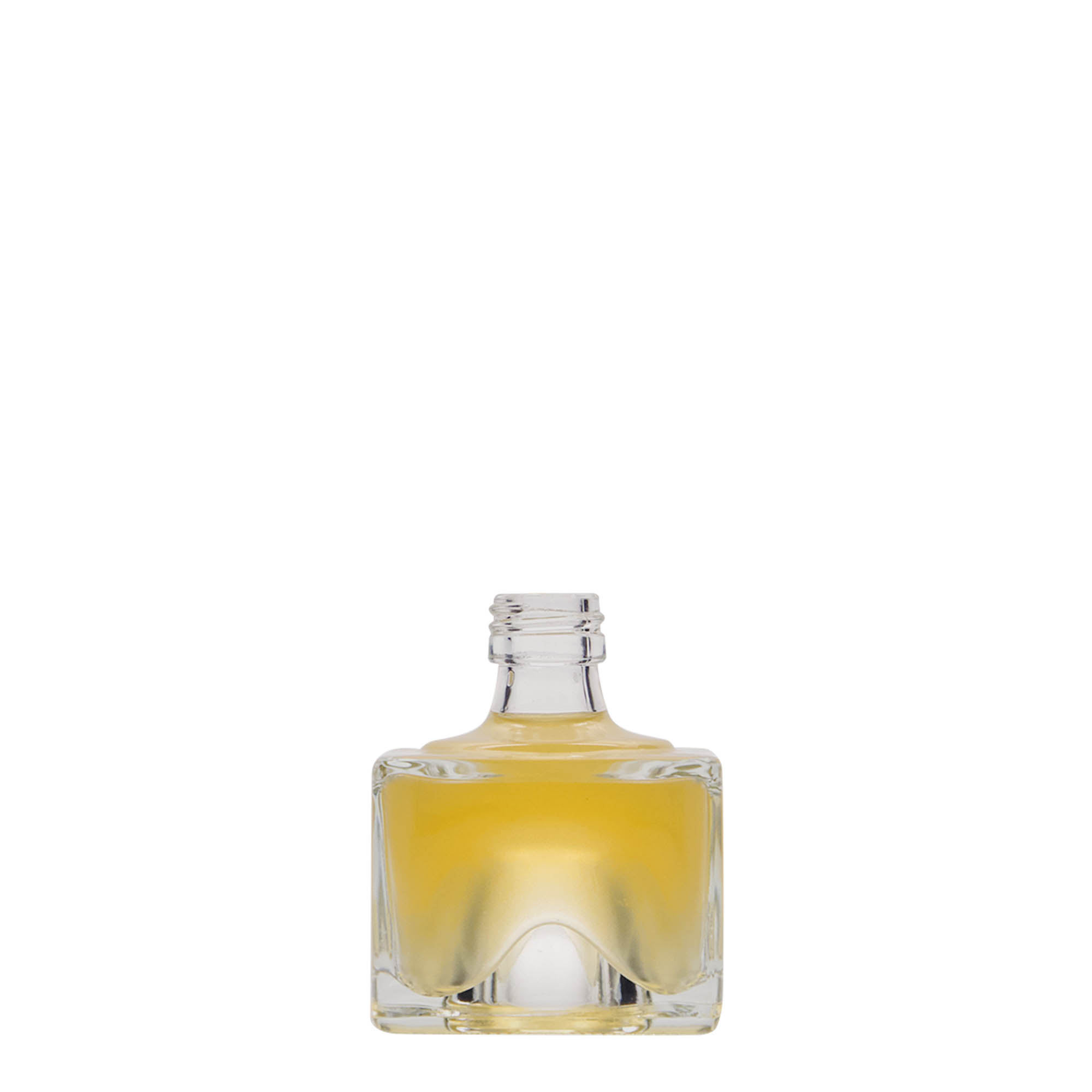 Botella de vidrio de 40 ml 'Cocolores', cuadrada, boca: PP 18