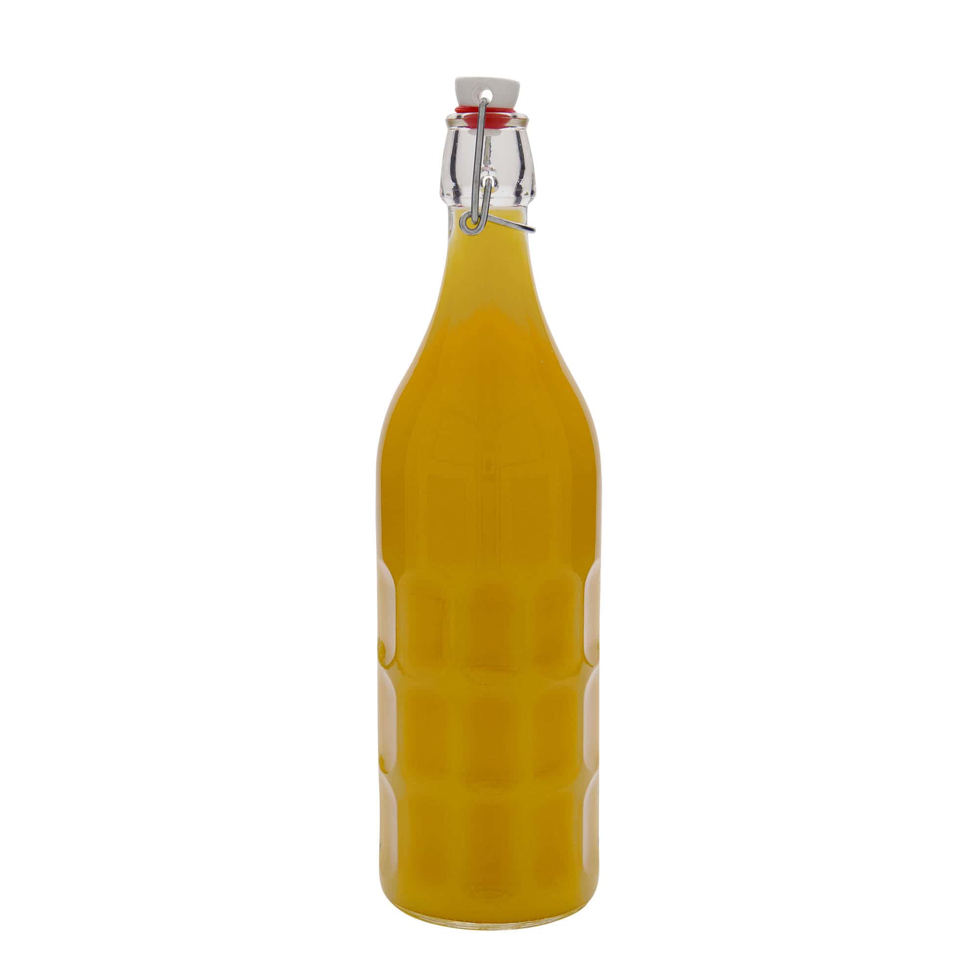 Botella de vidrio Moresca de 1.000 ml, boca: cierre de palanca