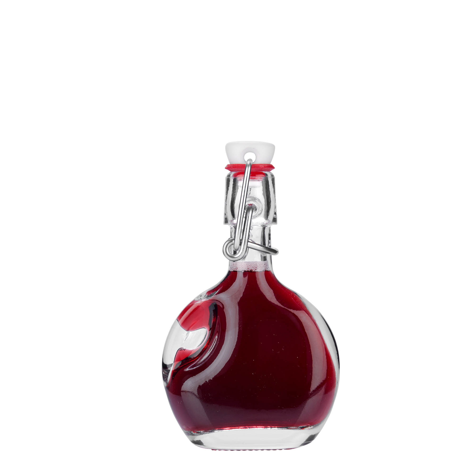 Botella de cristal de 40 ml 'Lukas', ovalada, boca: cierre de palanca Botella de cristal de 40 ml 'Lukas', ovalada, boca: cierre de palanca