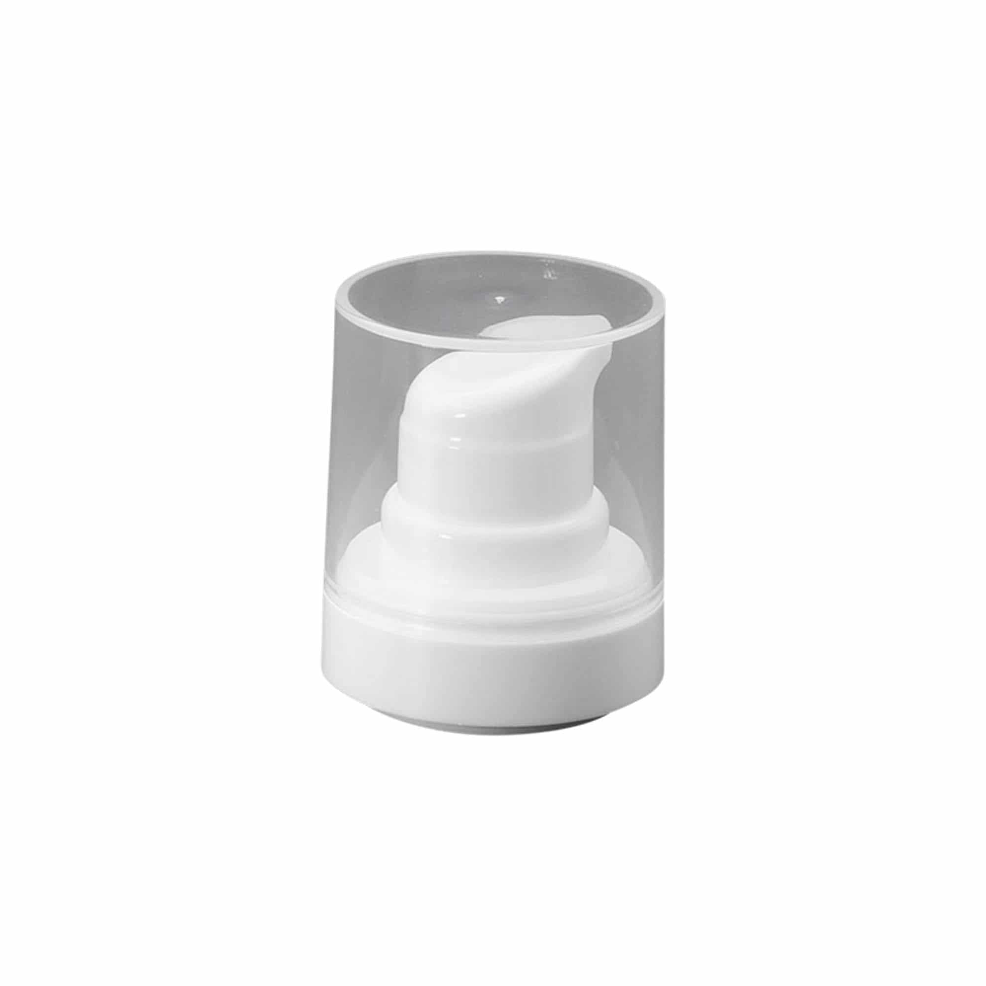 Dispensador Airless con cabezal de bombeo 'Micro', plástico de PP, blanco Dispensador Airless con cabezal de bombeo 'Micro', plástico de PP, blanco