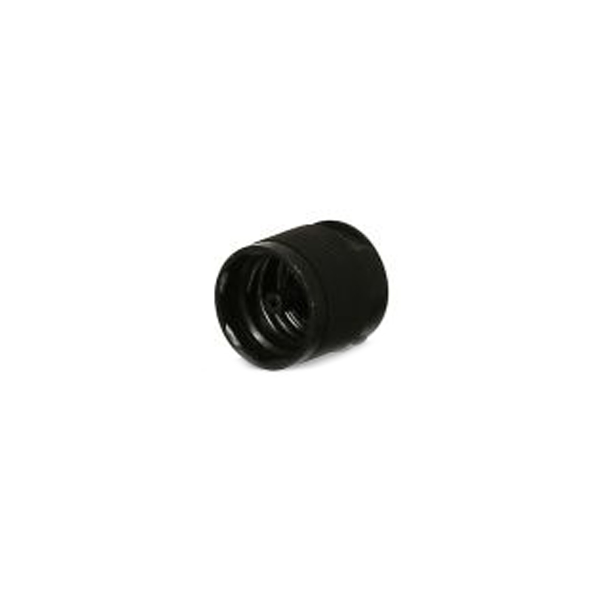 Tapa de rosca con bisagra abatible, plástico PP, negro, para boca: DIN 18