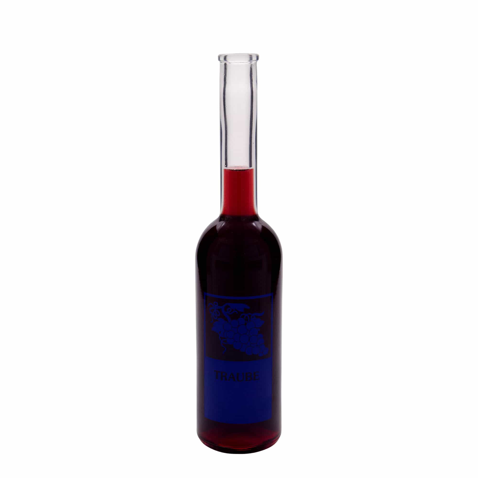 Botella de vidrio de 500 ml «Opera», motivo: uva, boca: corcho