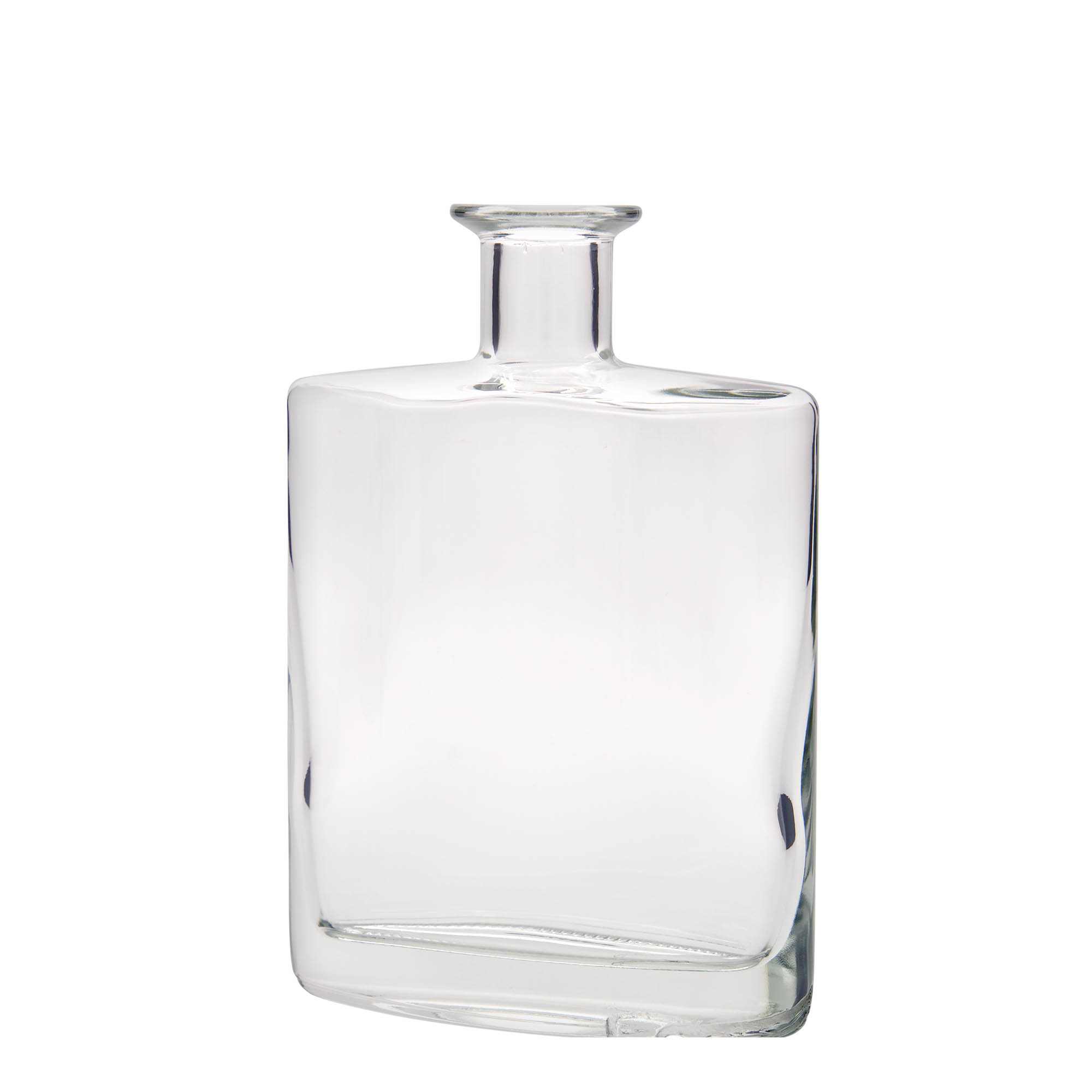 Botella de cristal de 700 ml 'Zorbas', ovalada, boca: corcho