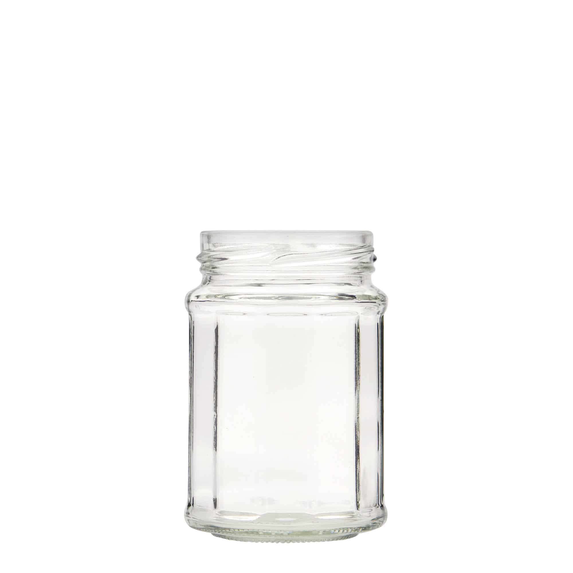 Tarro poligonal de 192 ml, dodecagonal, boca: Twist-Off (TO 58) Tarro poligonal de 192 ml, dodecagonal, boca: Twist-Off (TO 58)