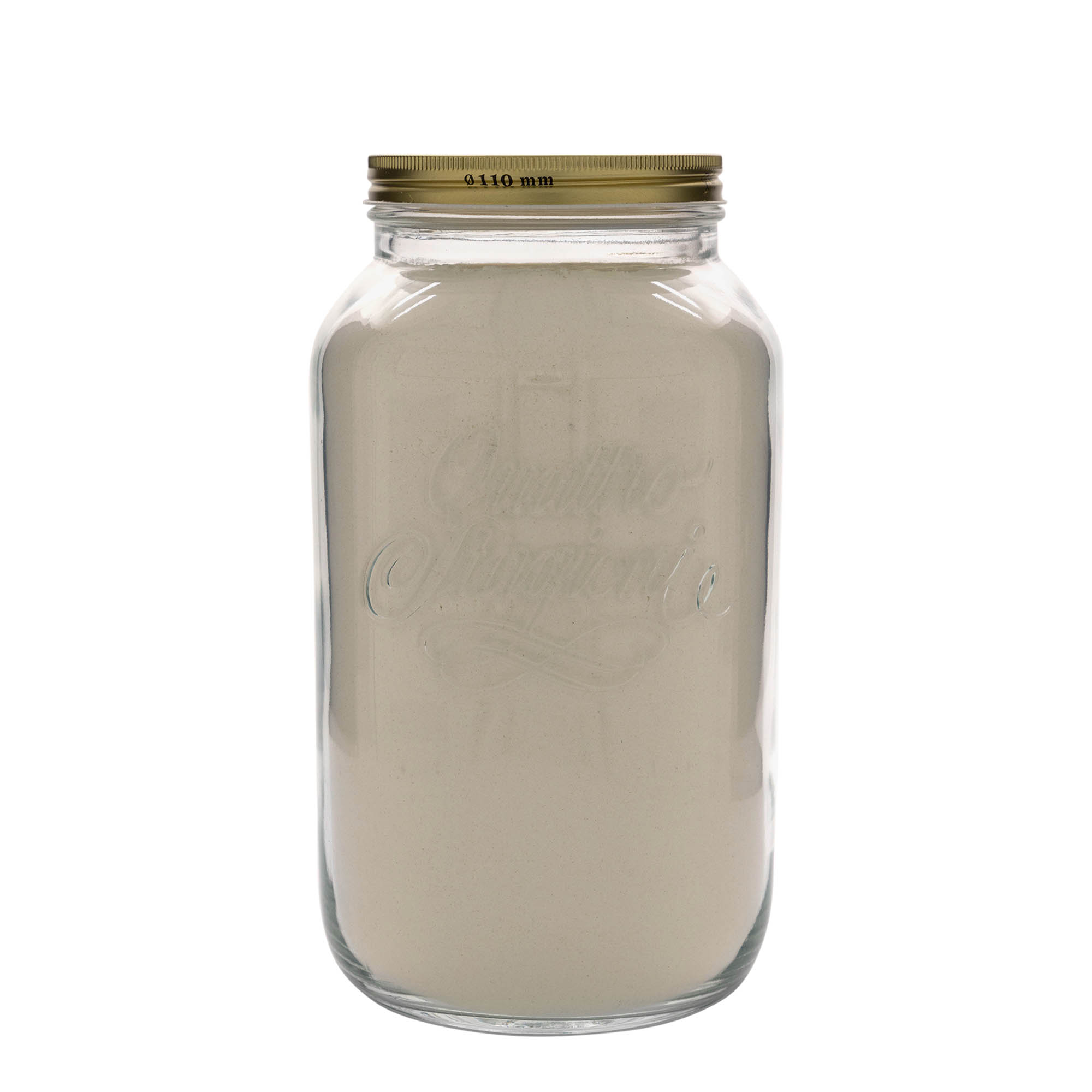 3.800 ml tarro de vidrio «Quattro Stagioni», boca: cierre de rosca