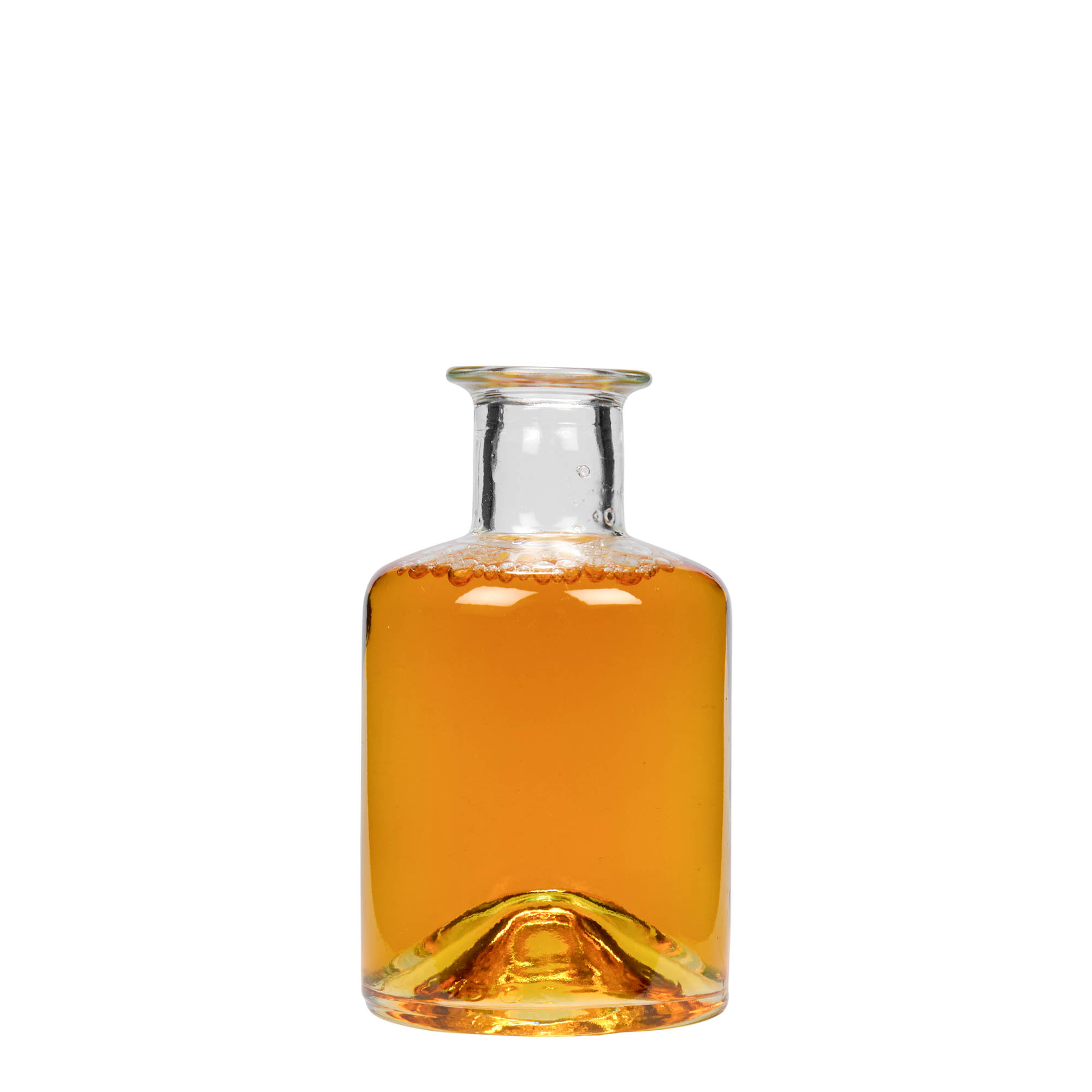 Botella de vidrio de 200 ml para farmacéutico, boca: corcho