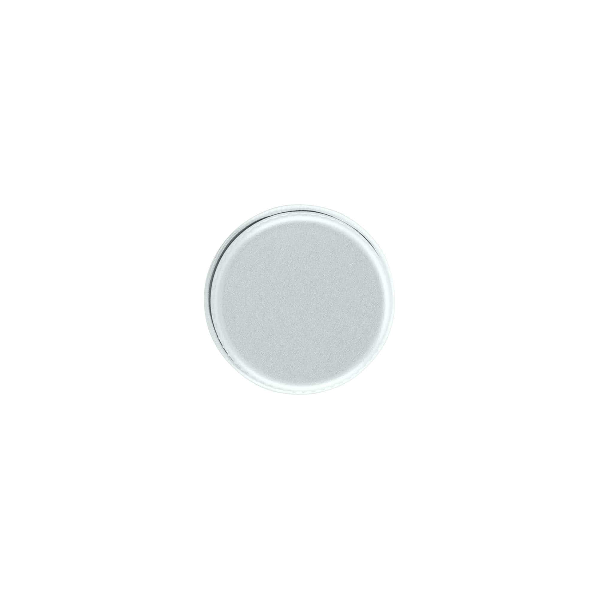 Tapa de rosca, metal, plateado, para boca: 24/410