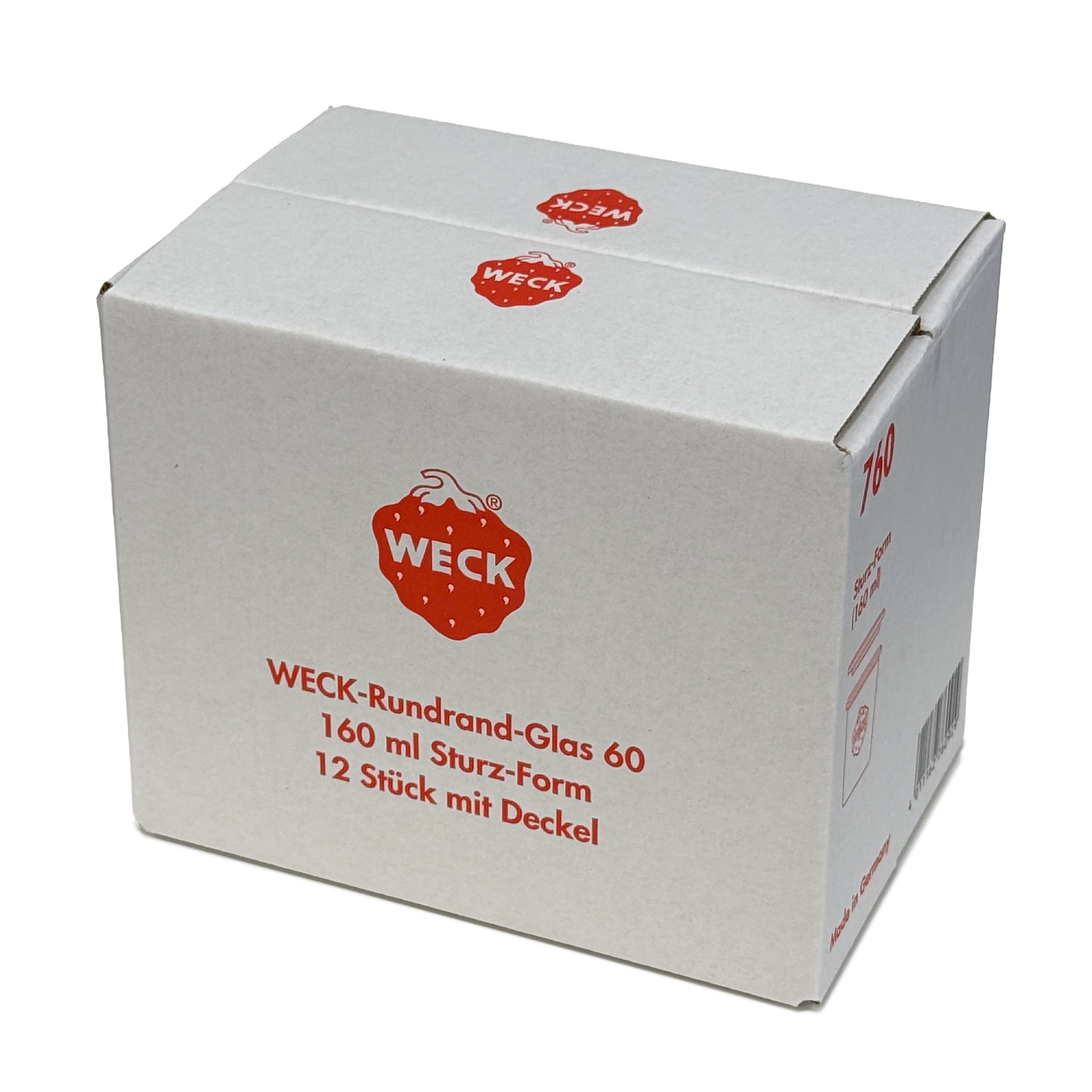 12x 160 ml tarro WECK de boca ancha con tapa de vidrio RR 60