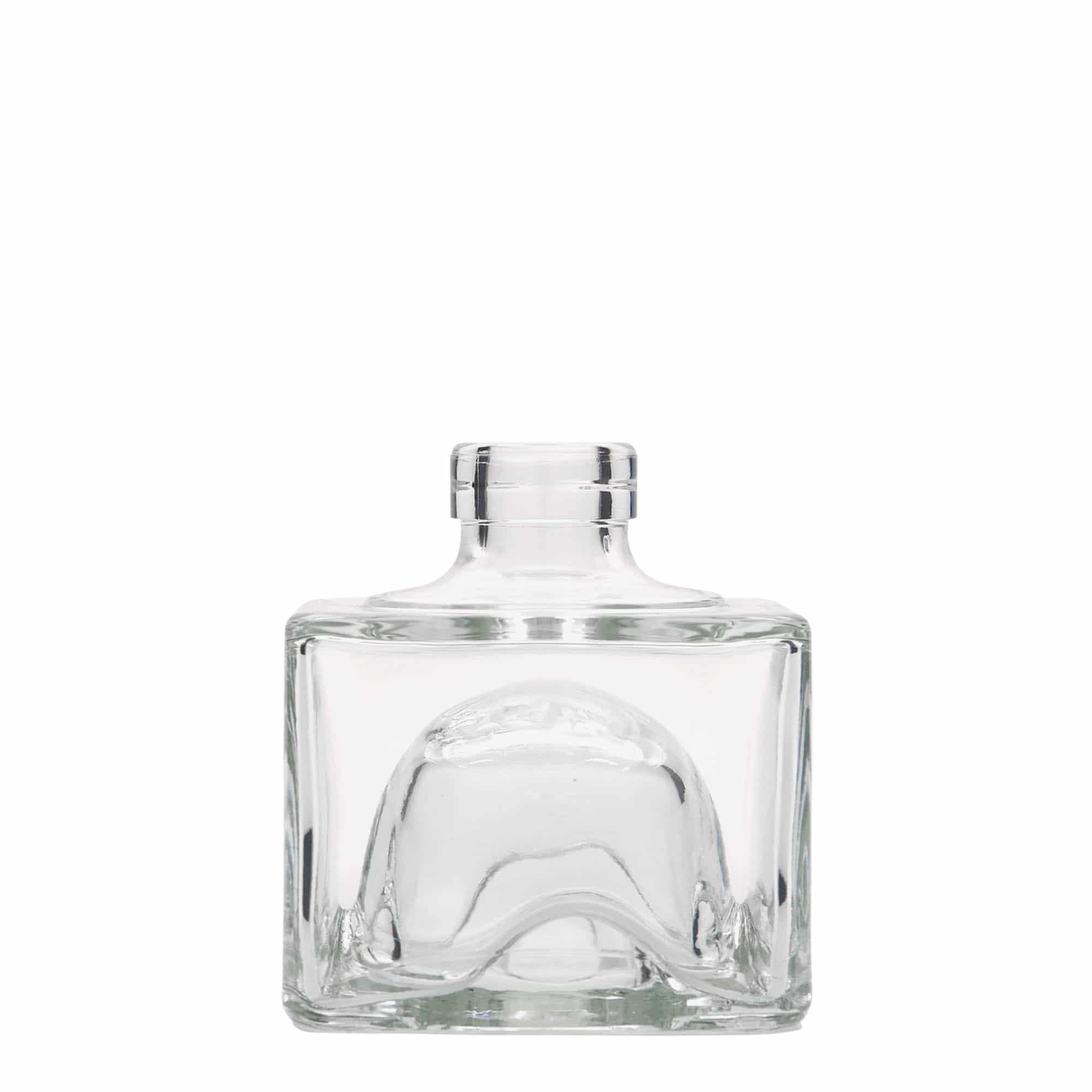 Botella de cristal de 200 ml 'Cocolores', cuadrada, boca: corcho