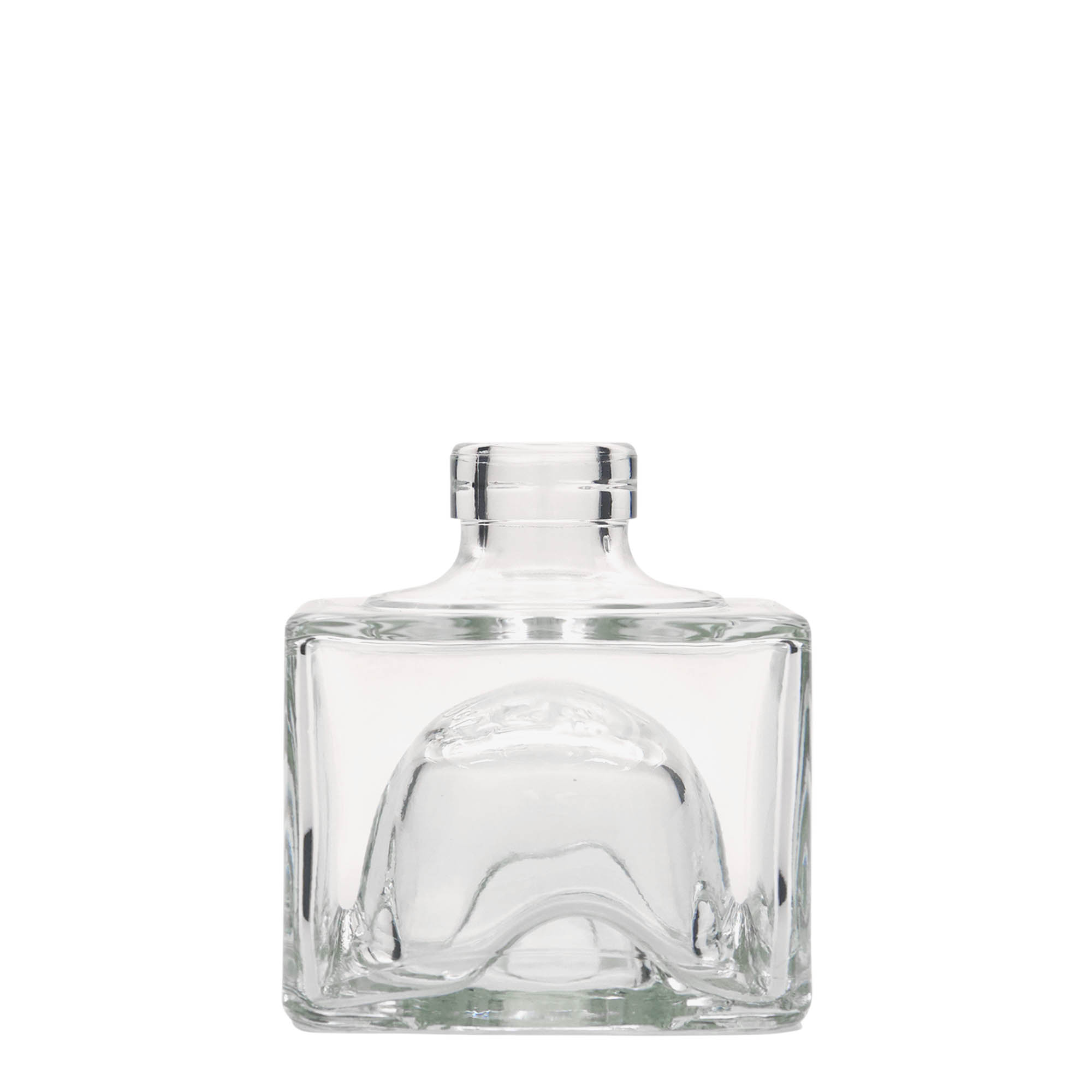 Botella de cristal de 200 ml «Cocolores», cuadrada, boca: corcho