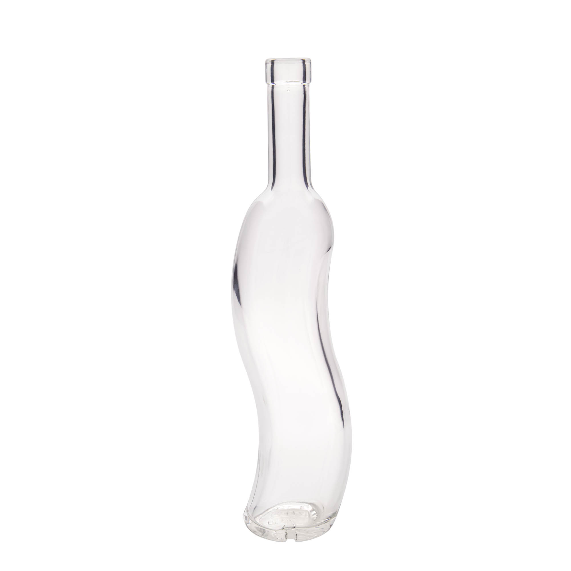Botella de vidrio de 500 ml 'La-Ola', semiredonda, boca: corcho Botella de vidrio de 500 ml 'La-Ola', semiredonda, boca: corcho