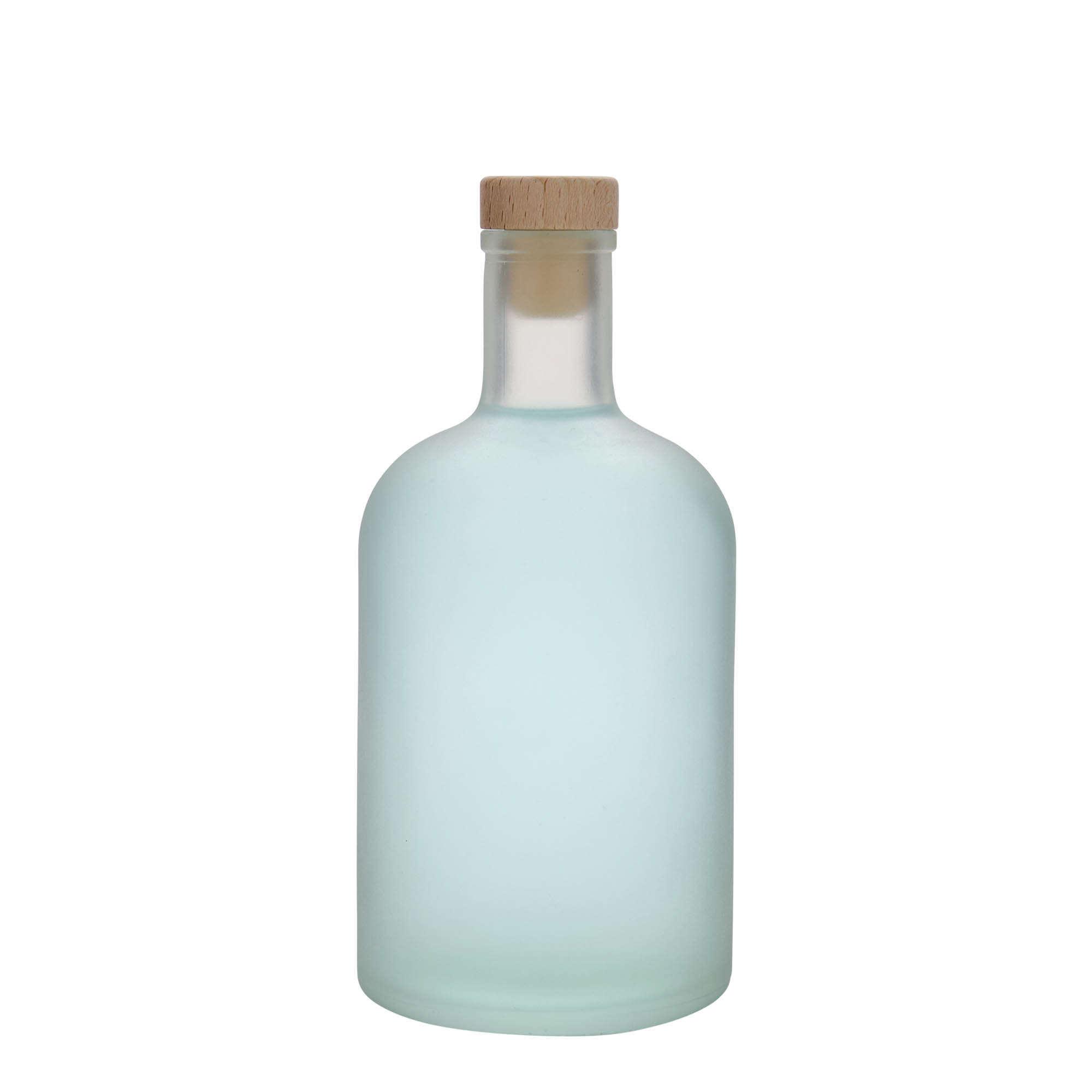 Botella de vidrio de 700 ml 'Gerardino', escarchada, boca: corcho