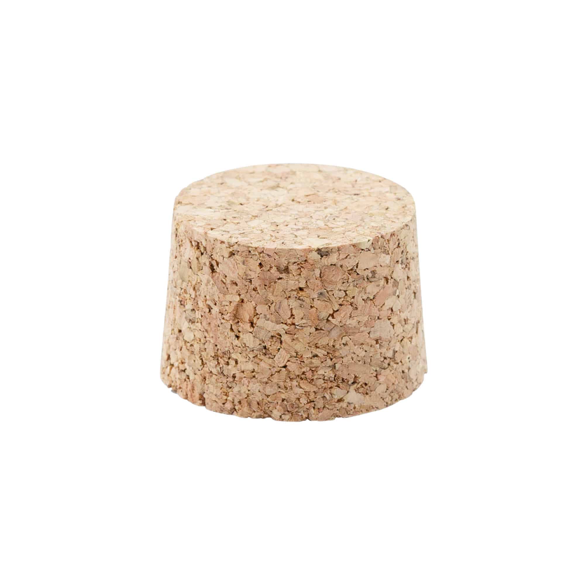 Tapón cónico 38-42 x 27, corcho prensado, beige, para boca: corcho