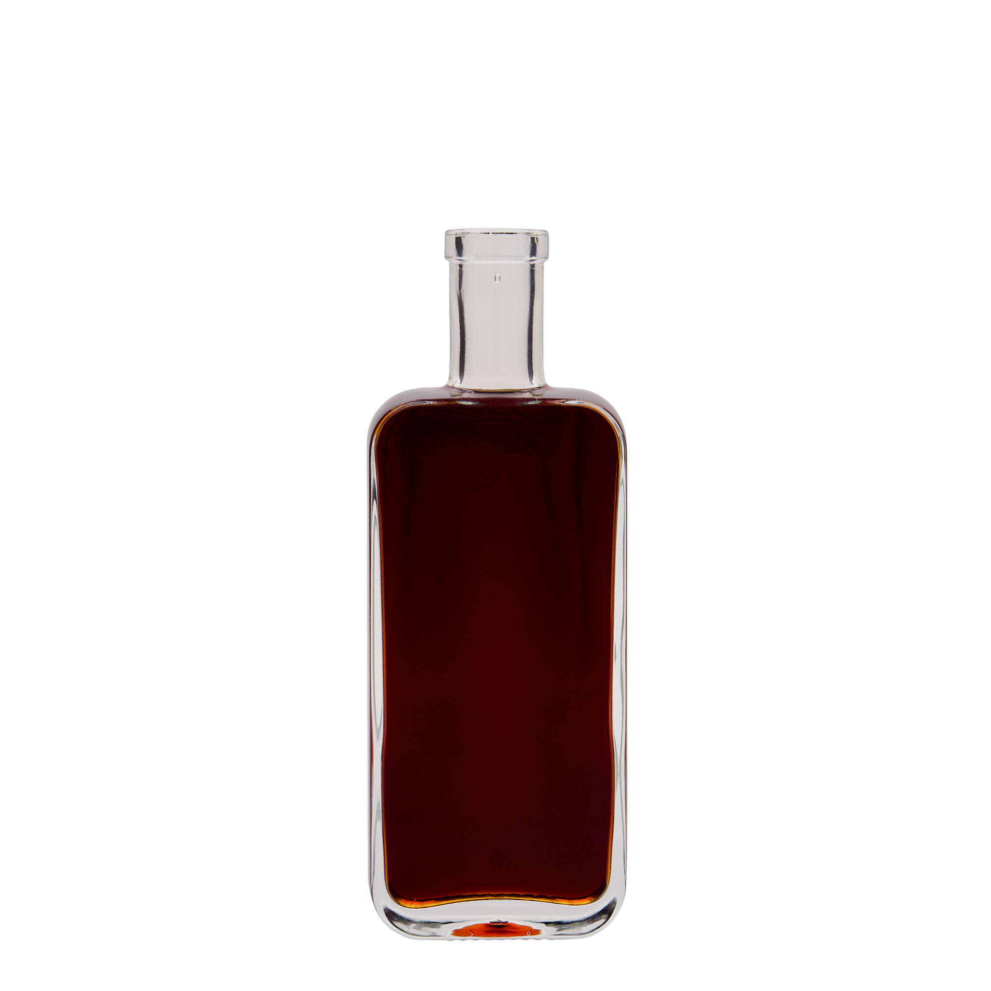 Botella de cristal de 200 ml 'Nice', rectangular, boca: corcho
