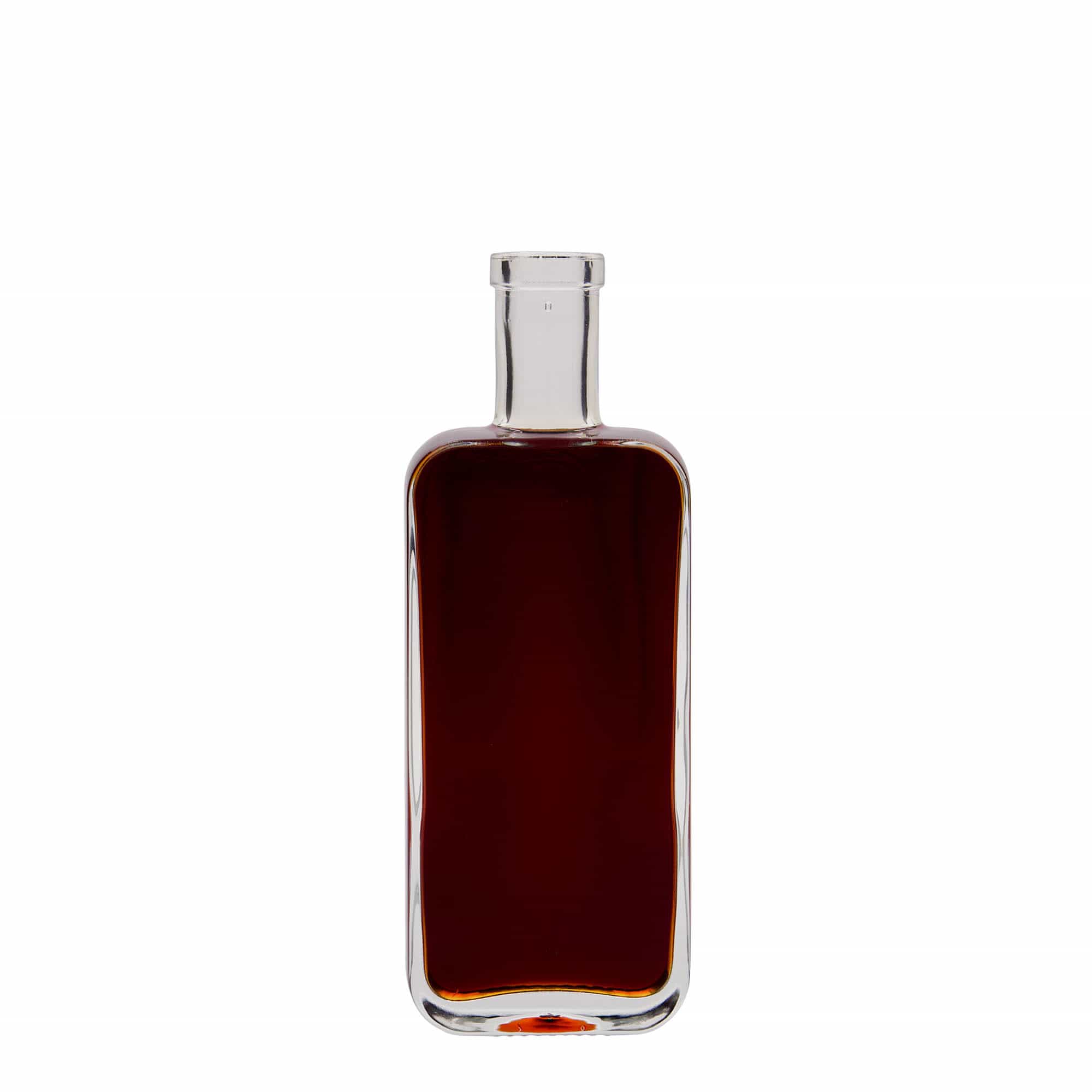 Botella de cristal de 200 ml 'Nice', rectangular, boca: corcho