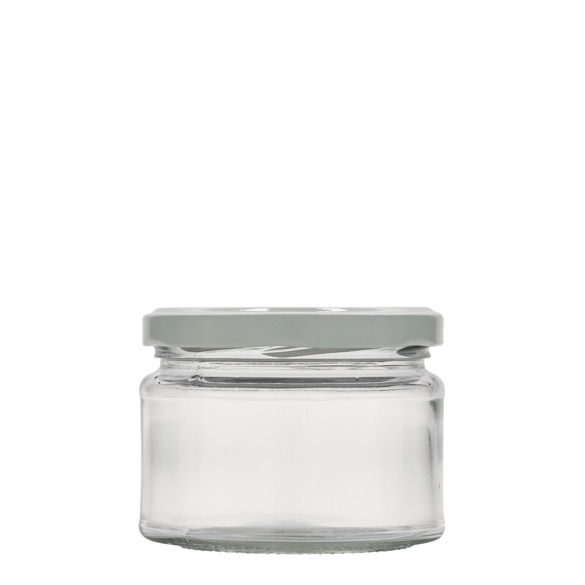 280 ml frasco redondo plano, boca: Twist-Off (TO 82) 280 ml frasco redondo plano, boca: Twist-Off (TO 82)