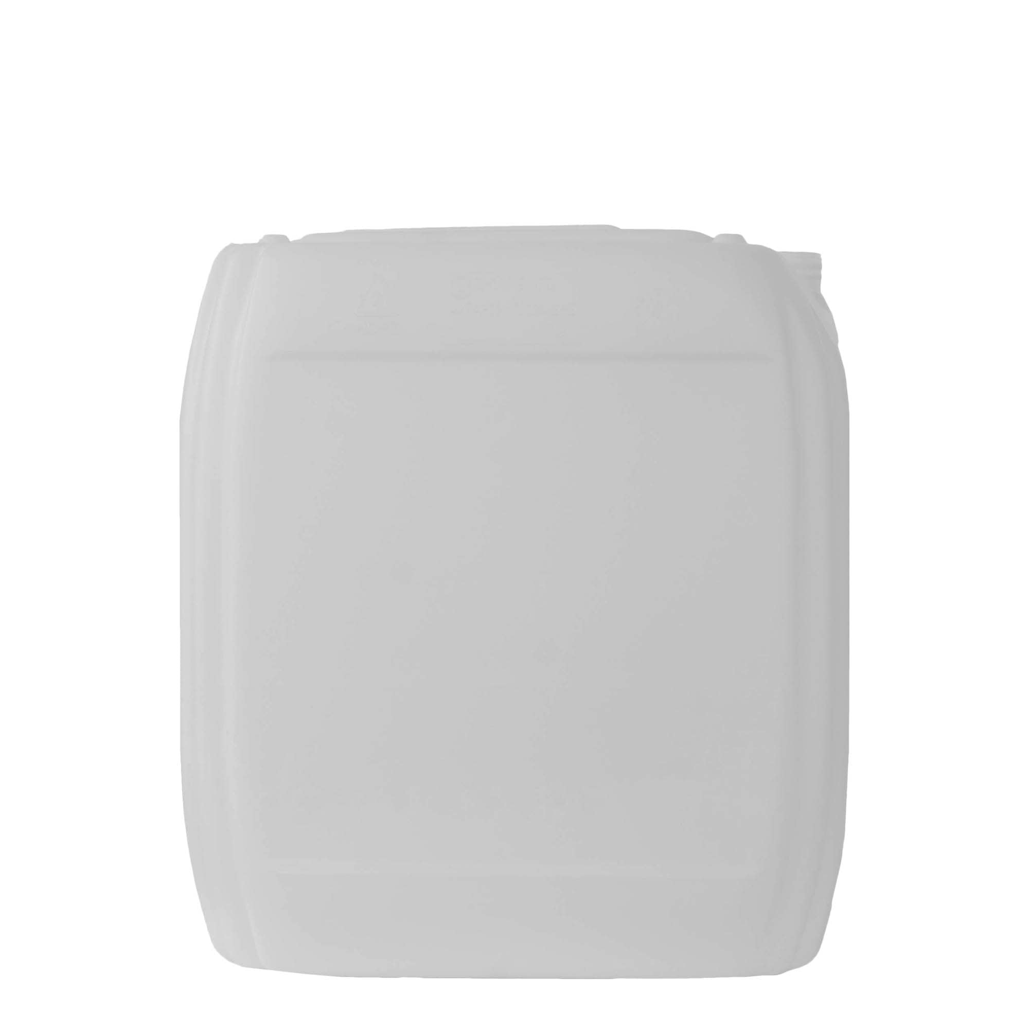 Garrafa de 25 l, rectangular, plástico de HDPE, natural, boca: ND 60 Garrafa de 25 l, rectangular, plástico de HDPE, natural, boca: ND 60