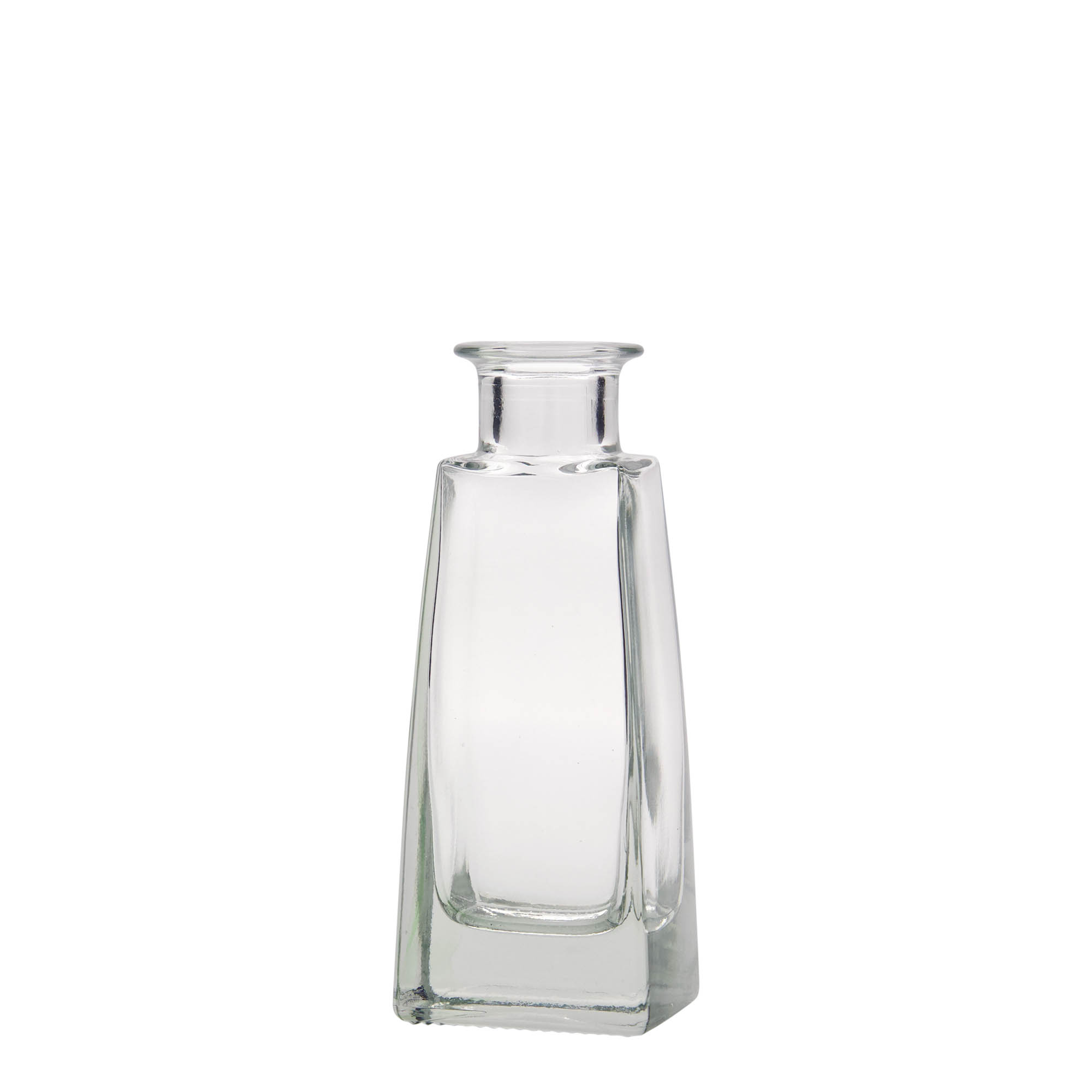 Botella de vidrio de 100 ml 'Timmy', rectangular, boca: corcho
