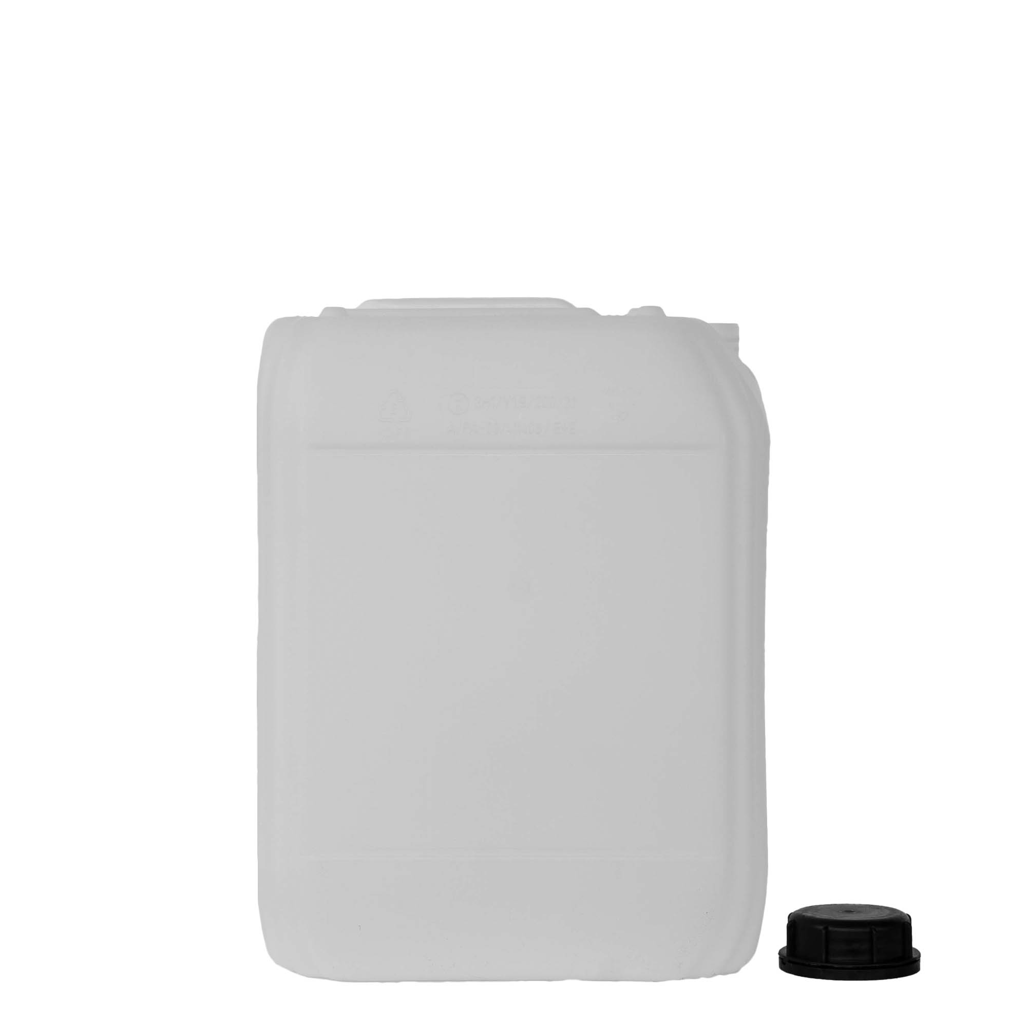 Bidón de 20 l, rectangular, plástico HDPE, natural, boca: ND 60