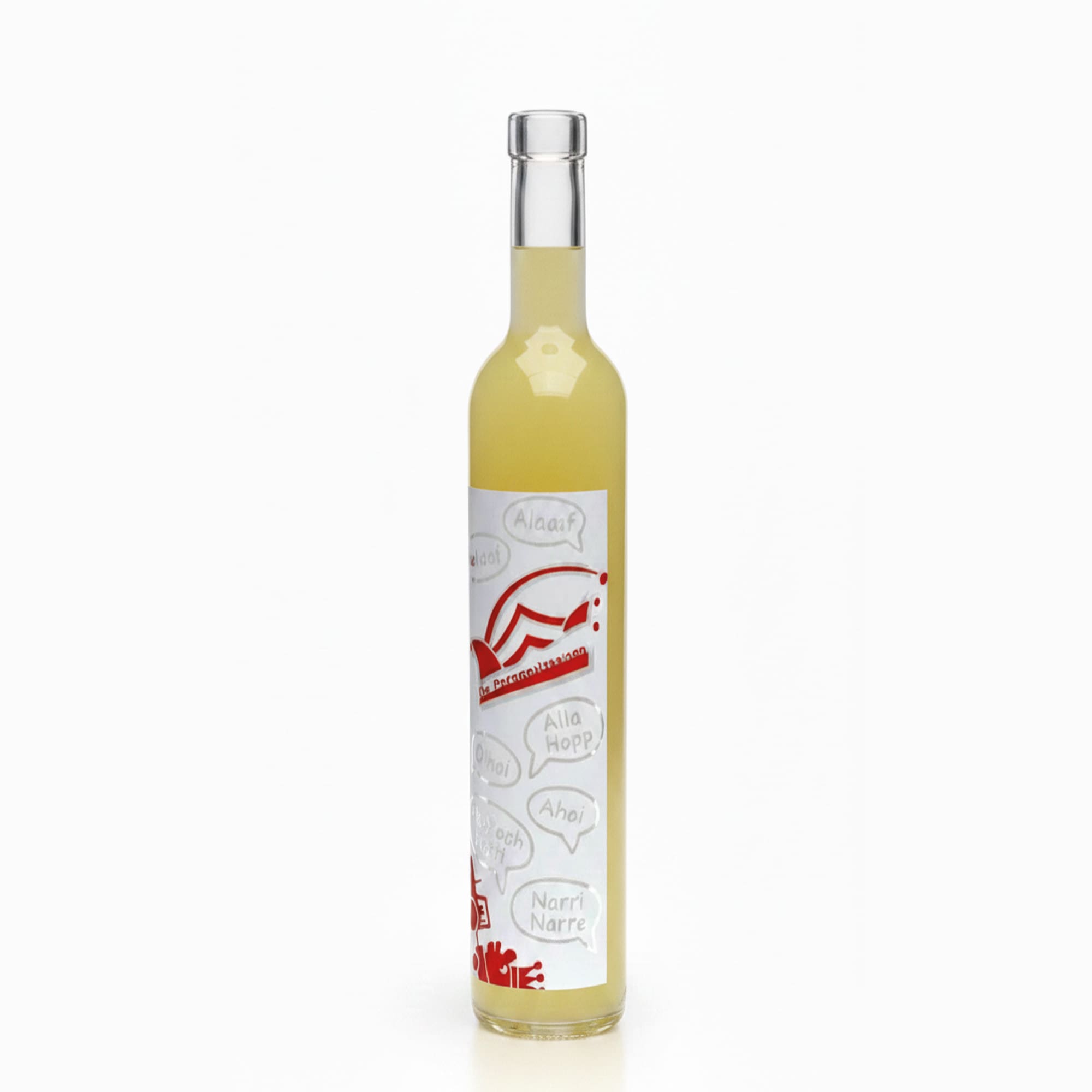 Botella de vidrio de 500 ml Maximo impresa «Carnaval», boca: corcho