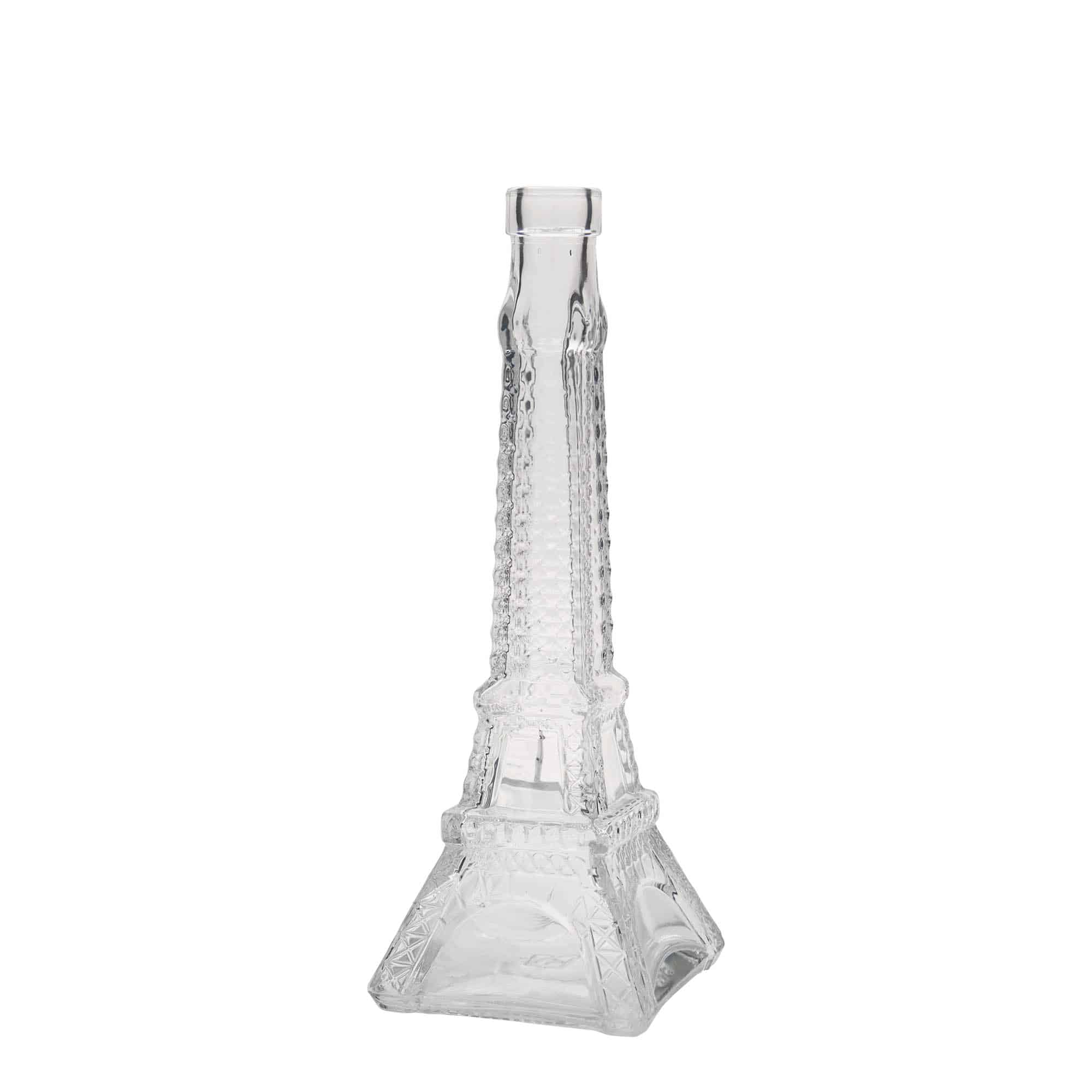 Botella de vidrio 'Torre Eiffel' de 200 ml, boca: corcho