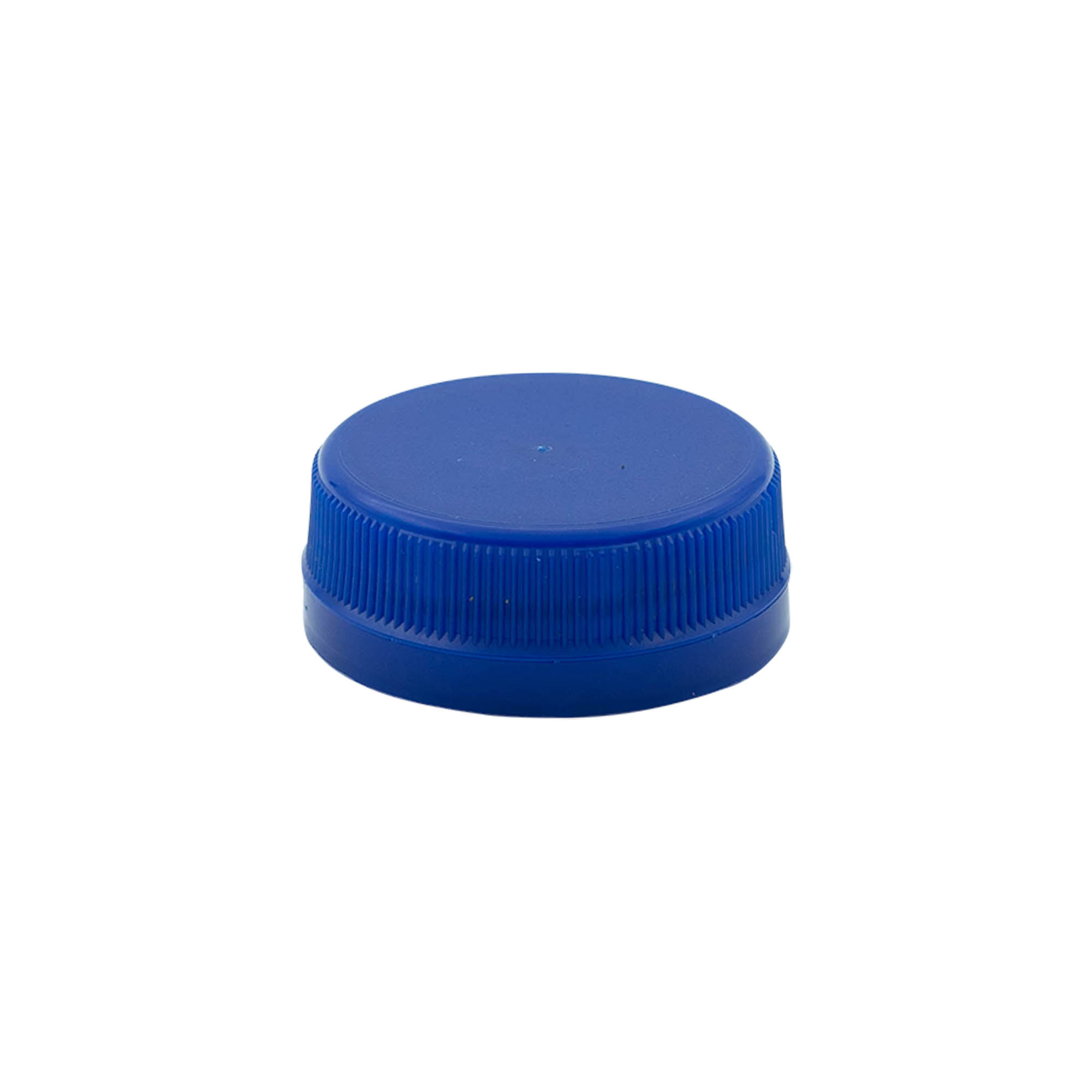 Tapón de rosca de dos entradas, plástico de PE, azul, para boca: PET 38 mm
