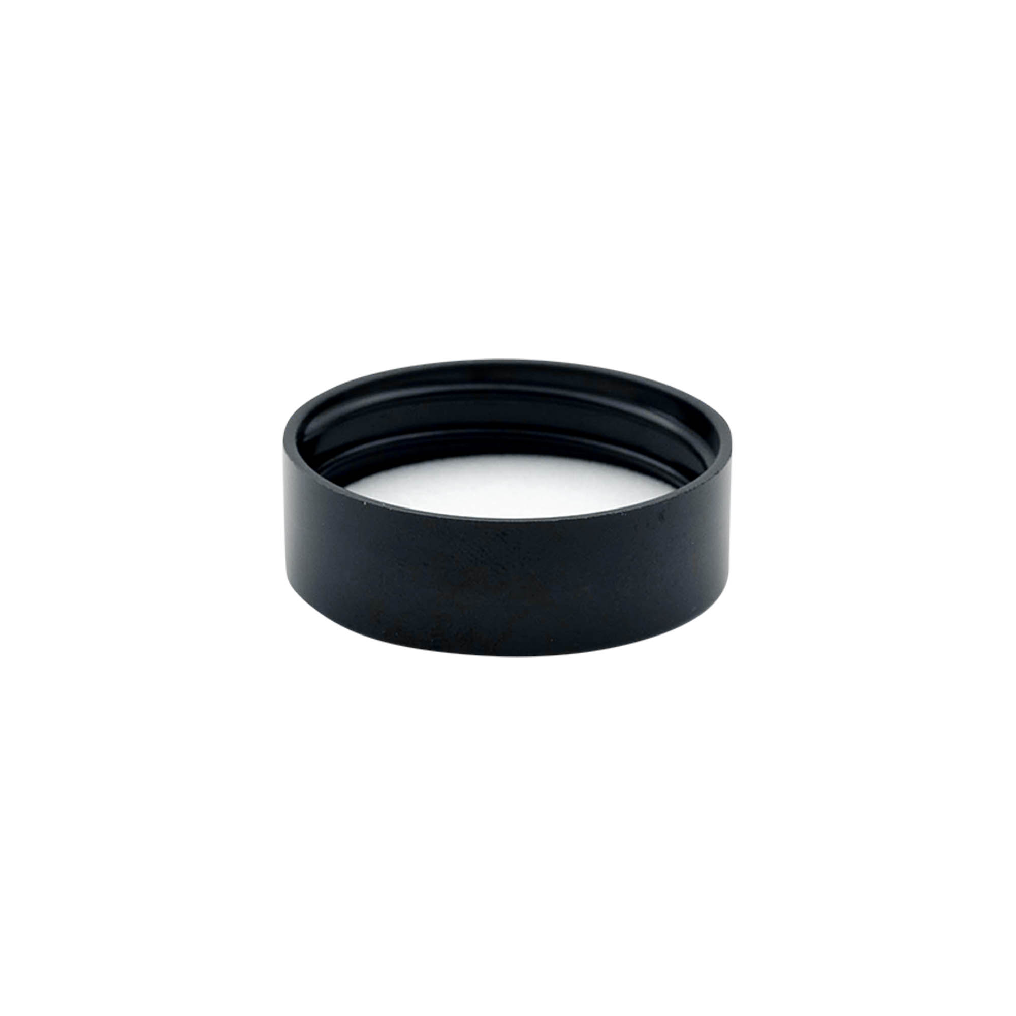 Tapa de rosca para 30 ml 'Brown Line', plástico HPM, negro