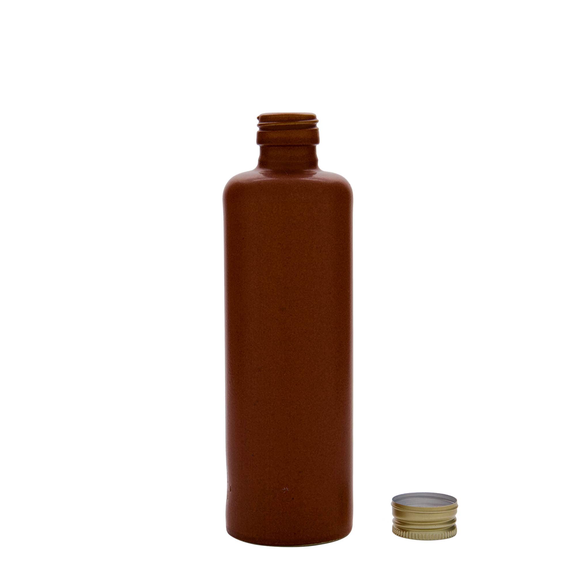 Jarra de gres de 350 ml, gres, rojo-marrón, boca: PP 31,5