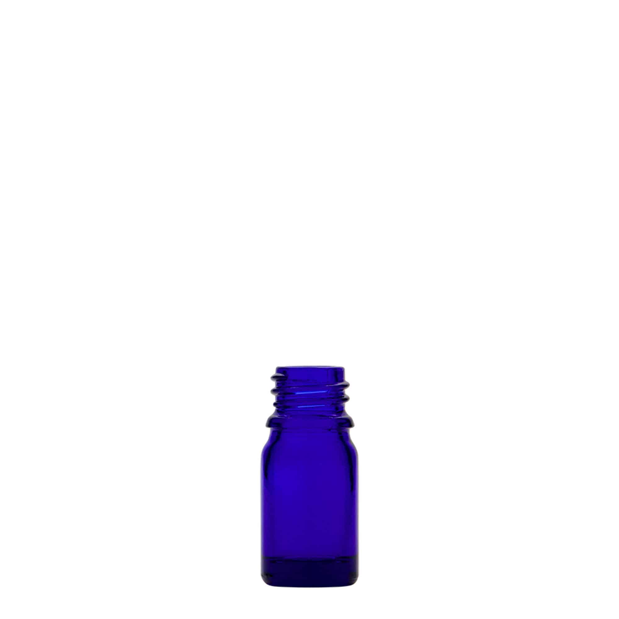 Frasco de medicamentos de 5 ml, vidrio, azul real, boca: DIN 18