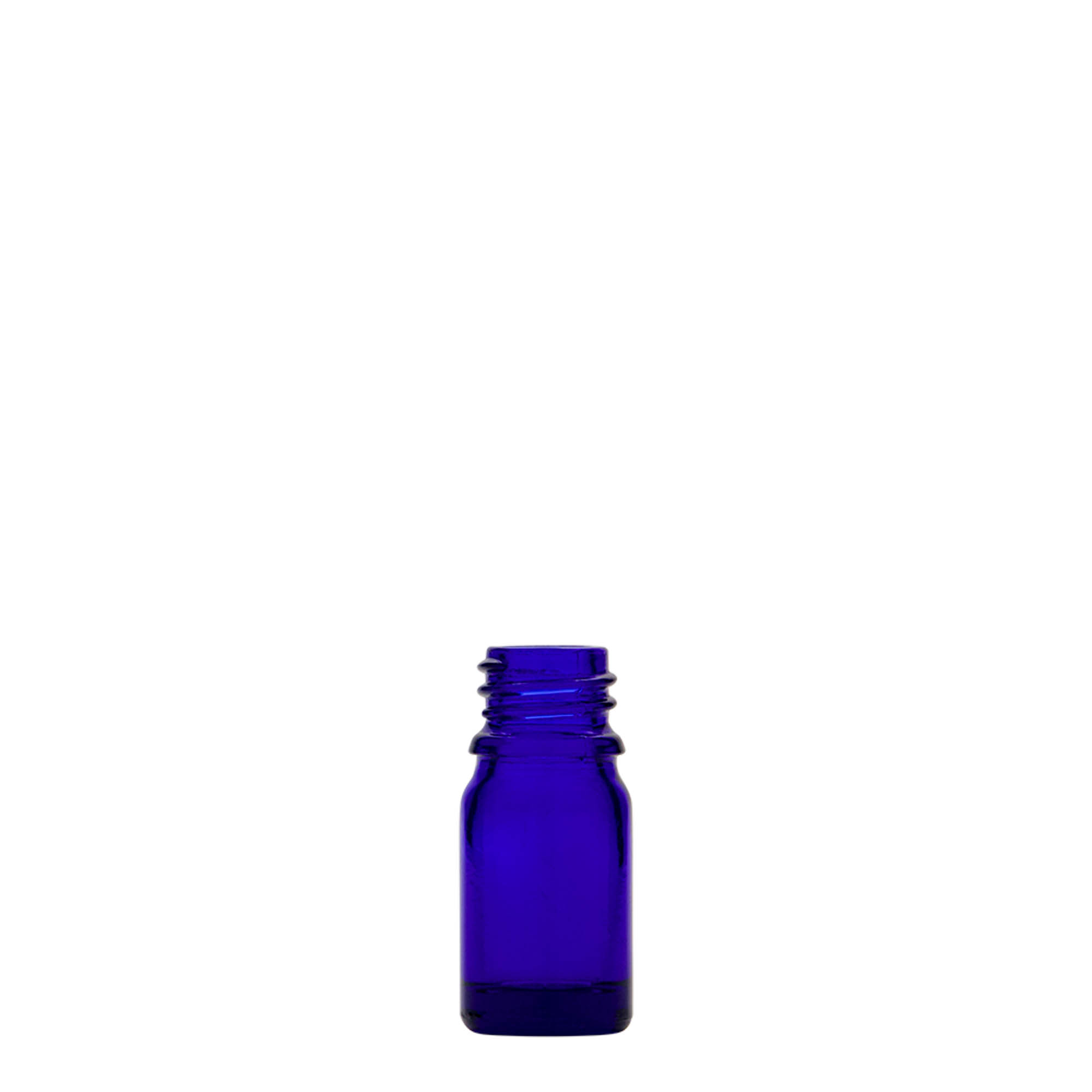 5 ml frasco de medicina, vidrio, azul real, boca: DIN 18