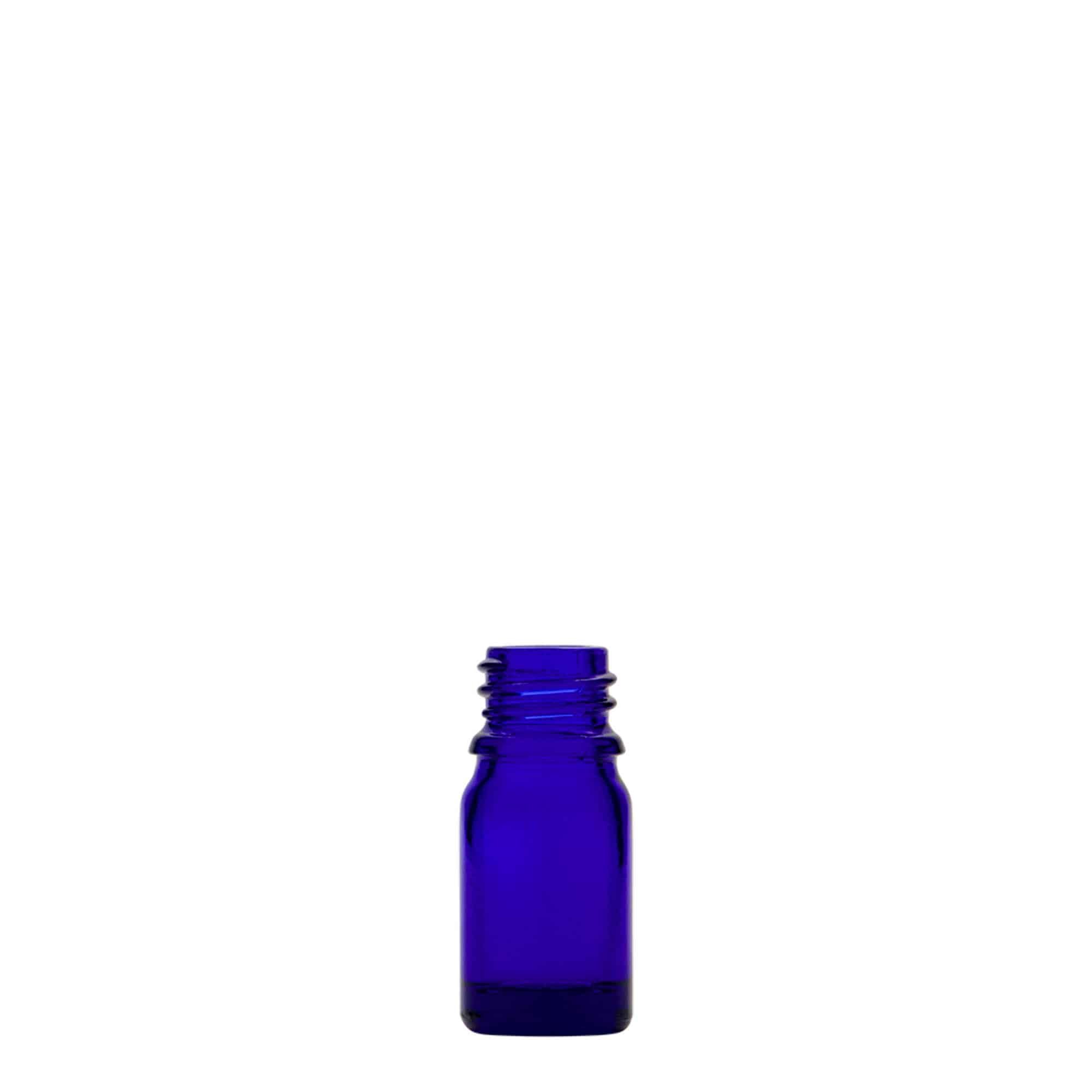 5 ml frasco de medicina, vidrio, azul real, boca: DIN 18