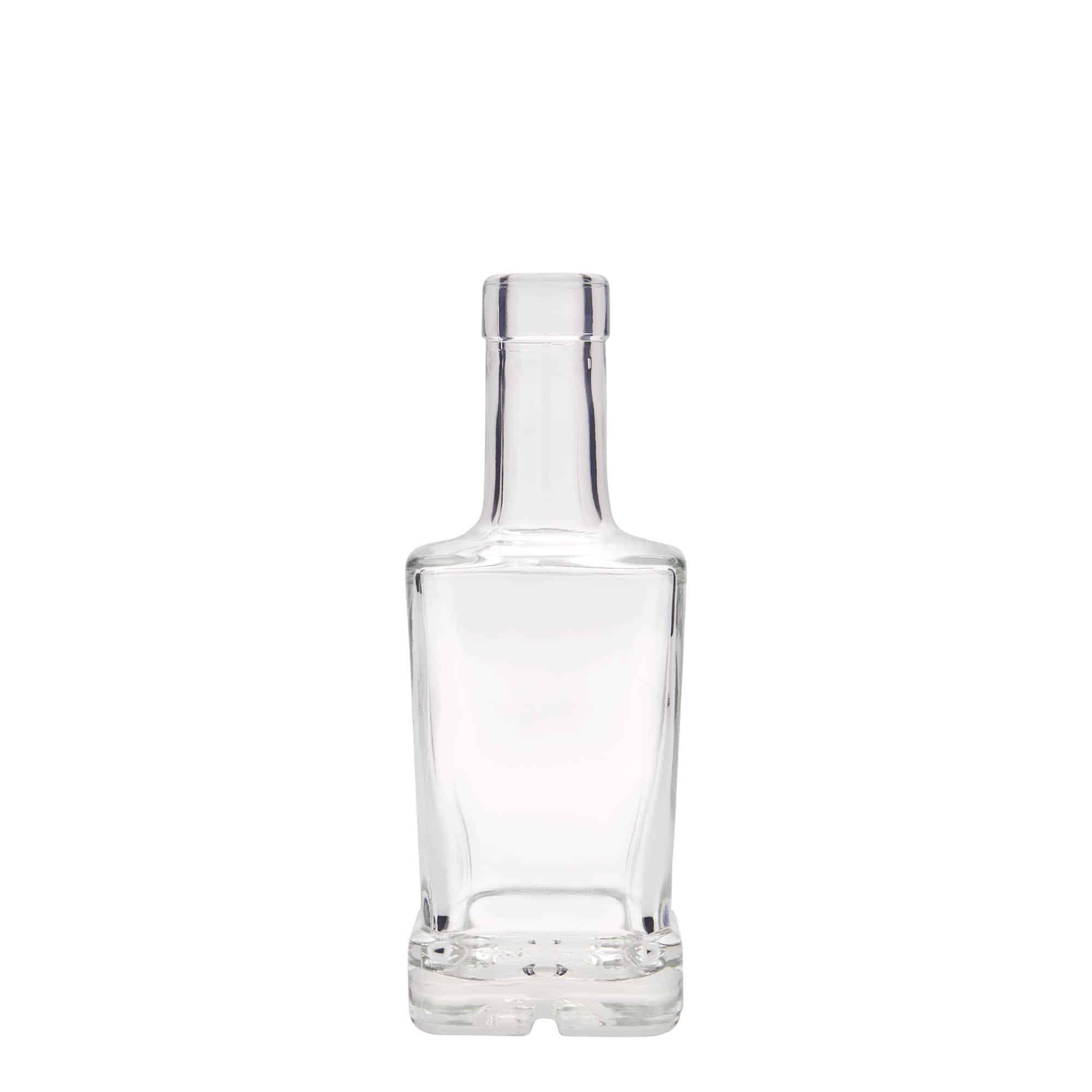 Botella de vidrio 'Rene' de 250 ml, cuadrada, boca: corcho Botella de vidrio 'Rene' de 250 ml, cuadrada, boca: corcho