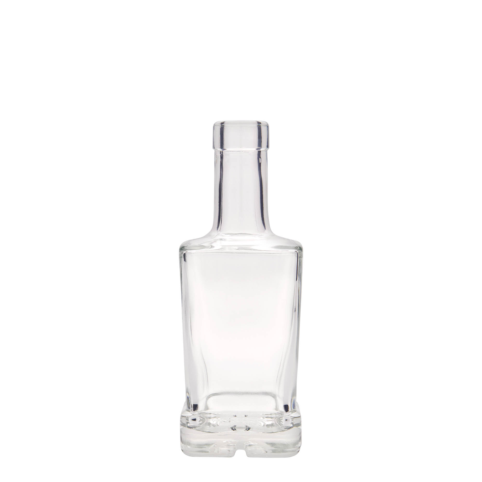 Botella de vidrio de 250 ml 'Rene', cuadrada, boca: corcho Botella de vidrio de 250 ml 'Rene', cuadrada, boca: corcho