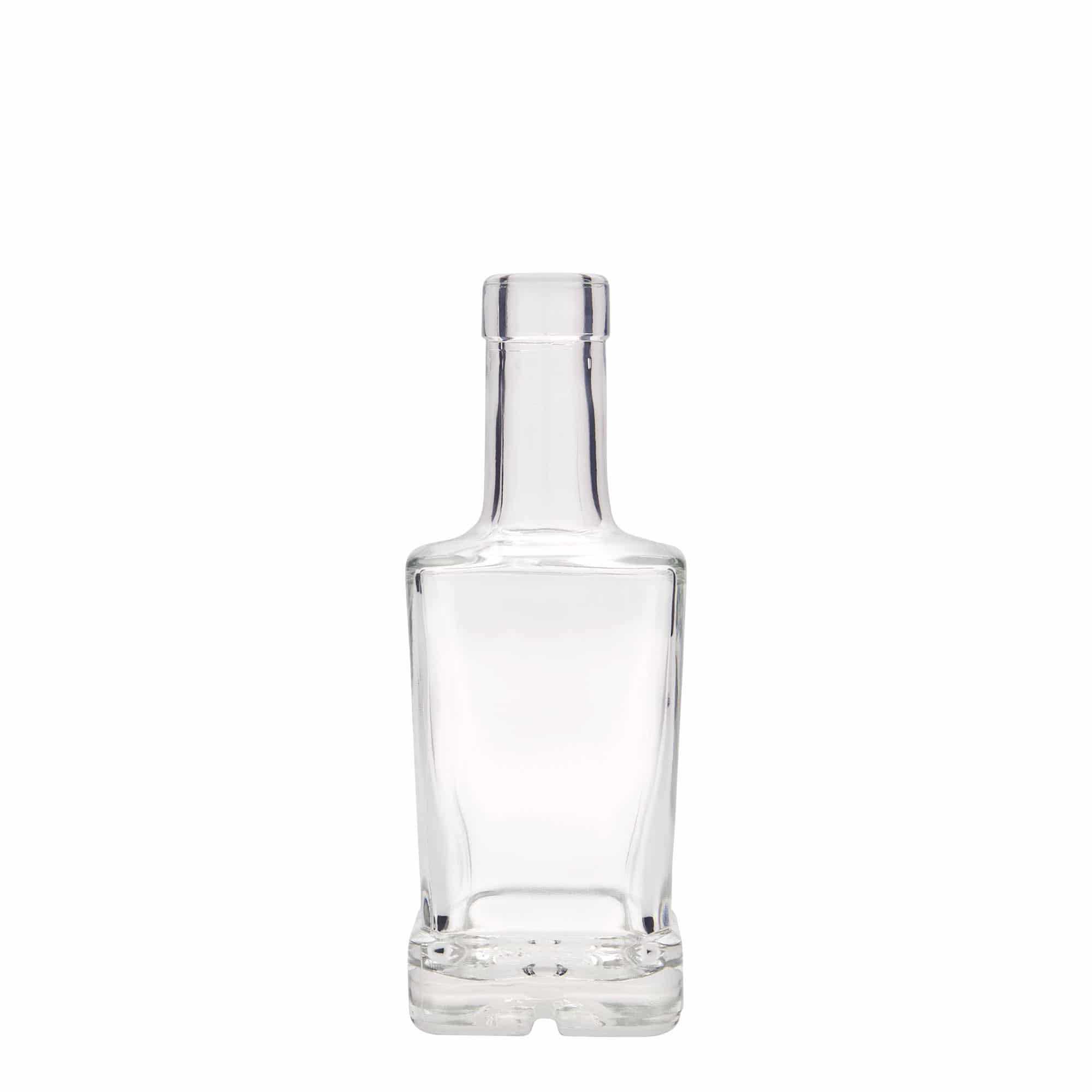 Botella de vidrio de 250 ml «Rene», cuadrada, boca: corcho