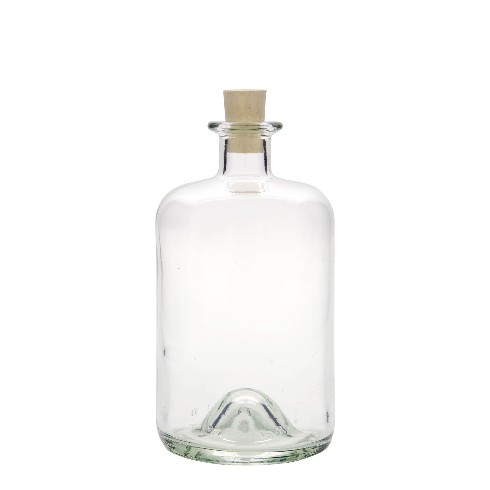 Botella de vidrio de 700 ml para farmacéutico, boca: corcho