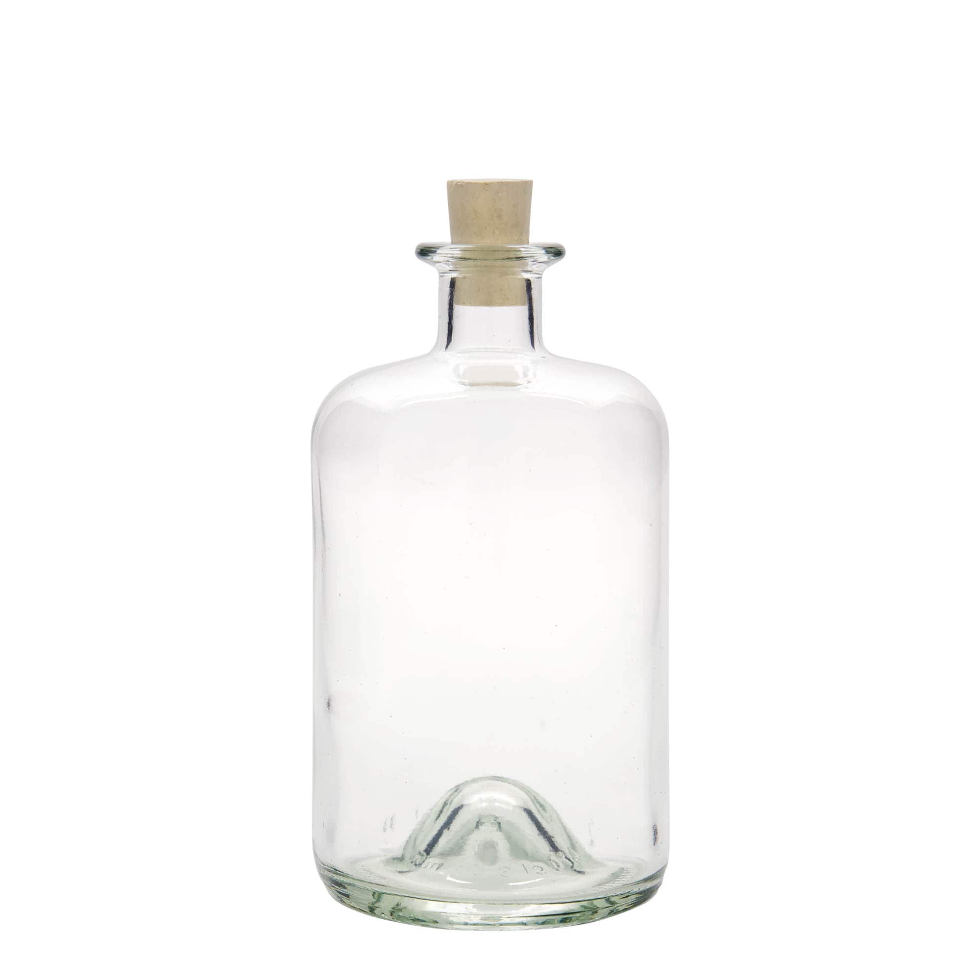 Botella de vidrio de 700 ml para farmacéutico, boca: corcho