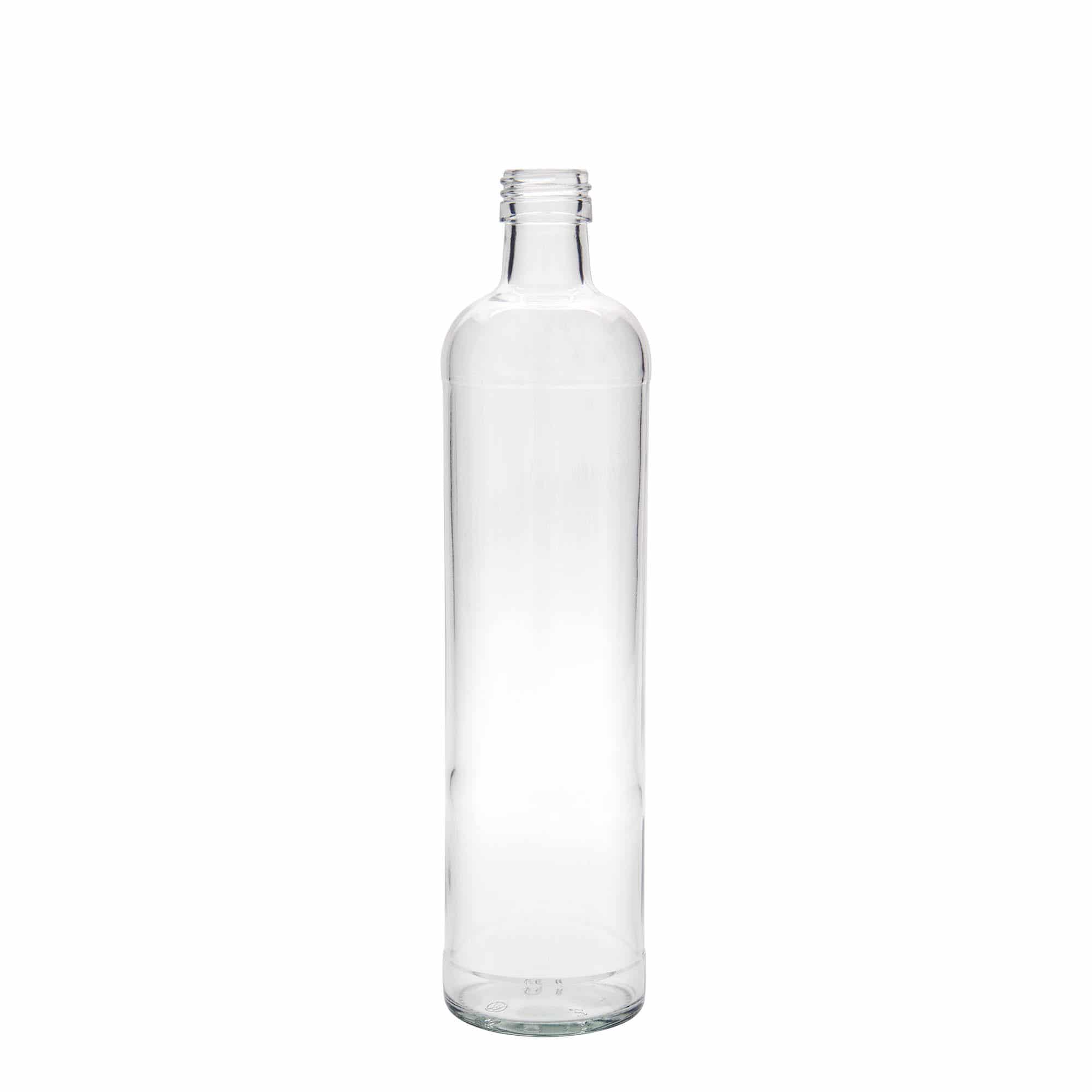 Botella cilíndrica de 500 ml, vidrio, boca: PP 28