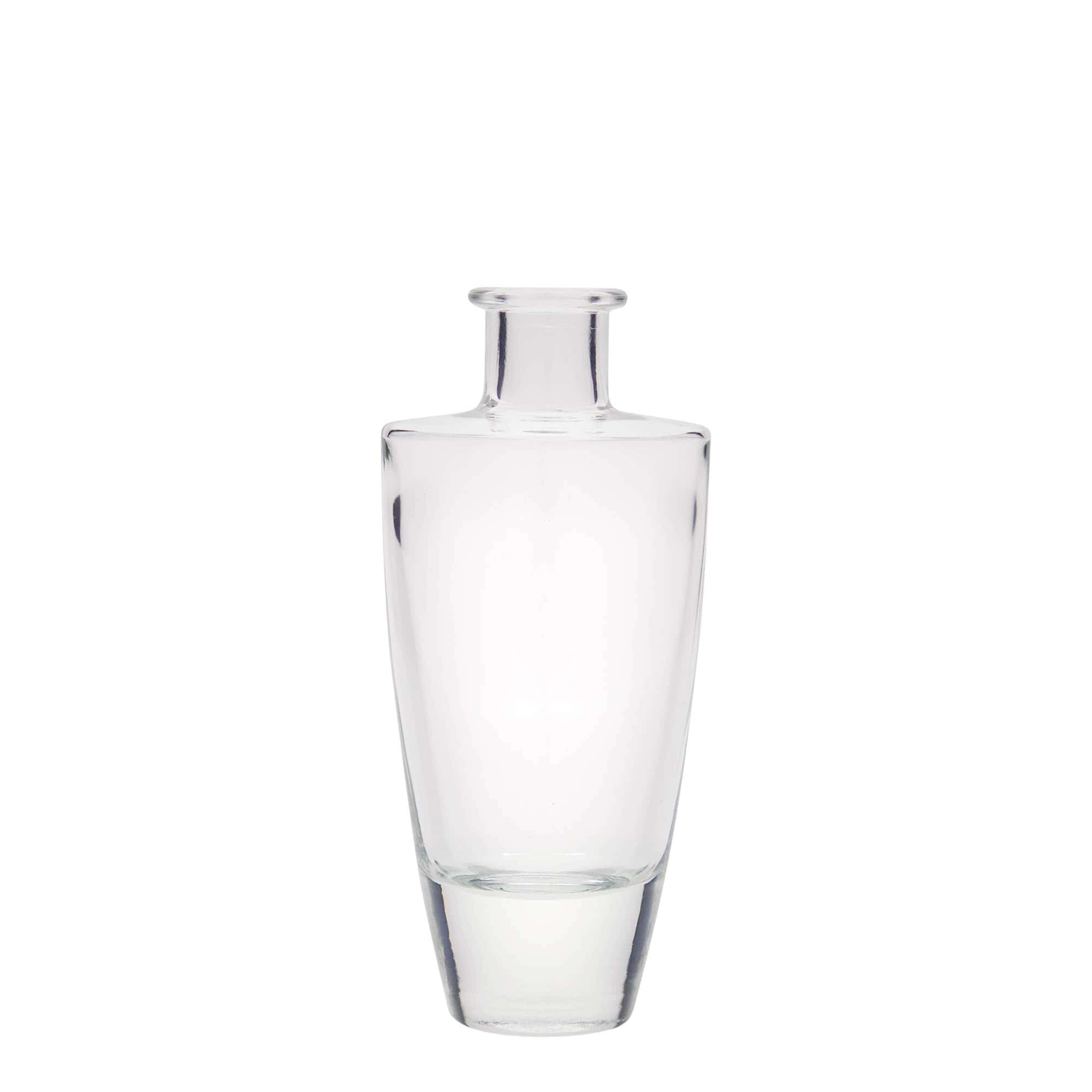 Botella de vidrio de 200 ml 'Vanessa', ovalada, boca: corcho