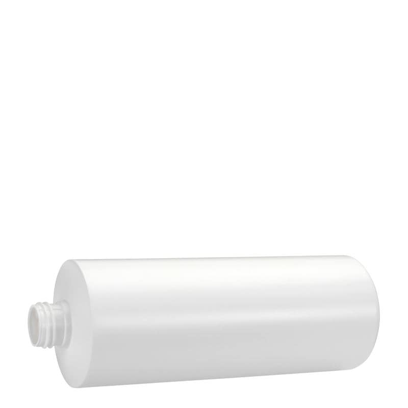 Botella de plástico 'Pipe' de 500 ml, Green HDPE, blanco, boca: GPI 24/410