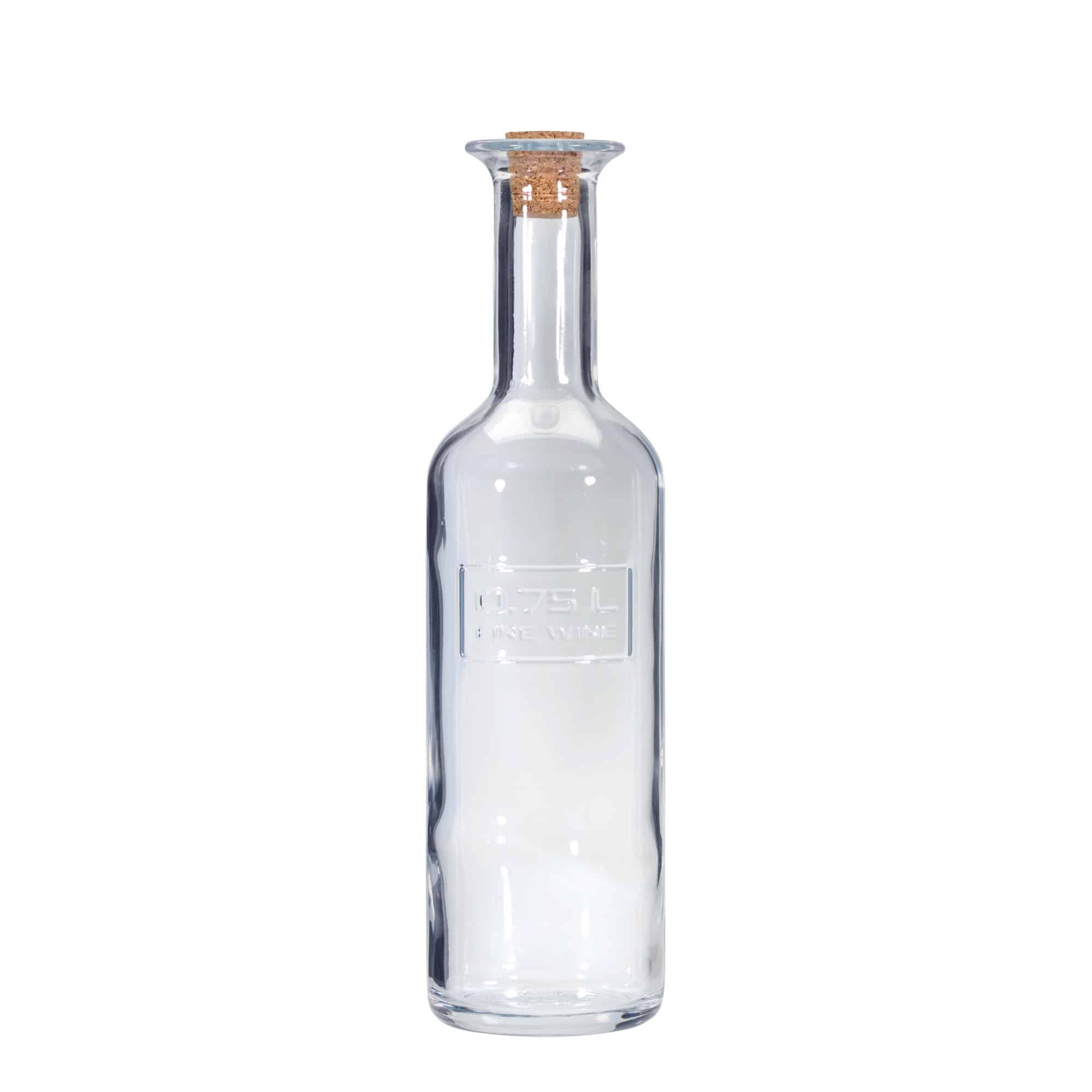 Botella de vidrio 'Optima Fine Wine' de 750 ml, boca: corcho