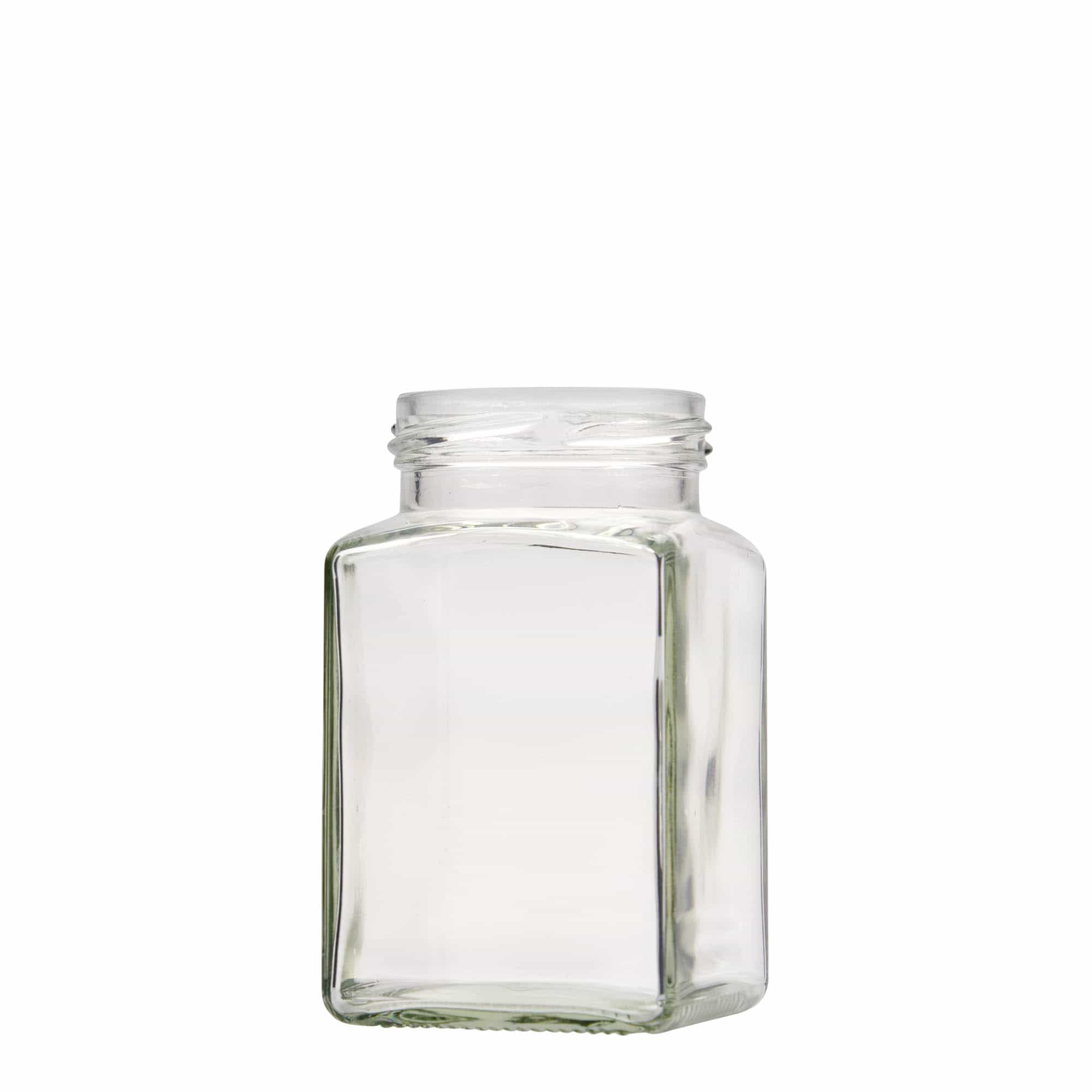 Tarro cuadrado de 260 ml, boca: Twist-Off (TO 58)