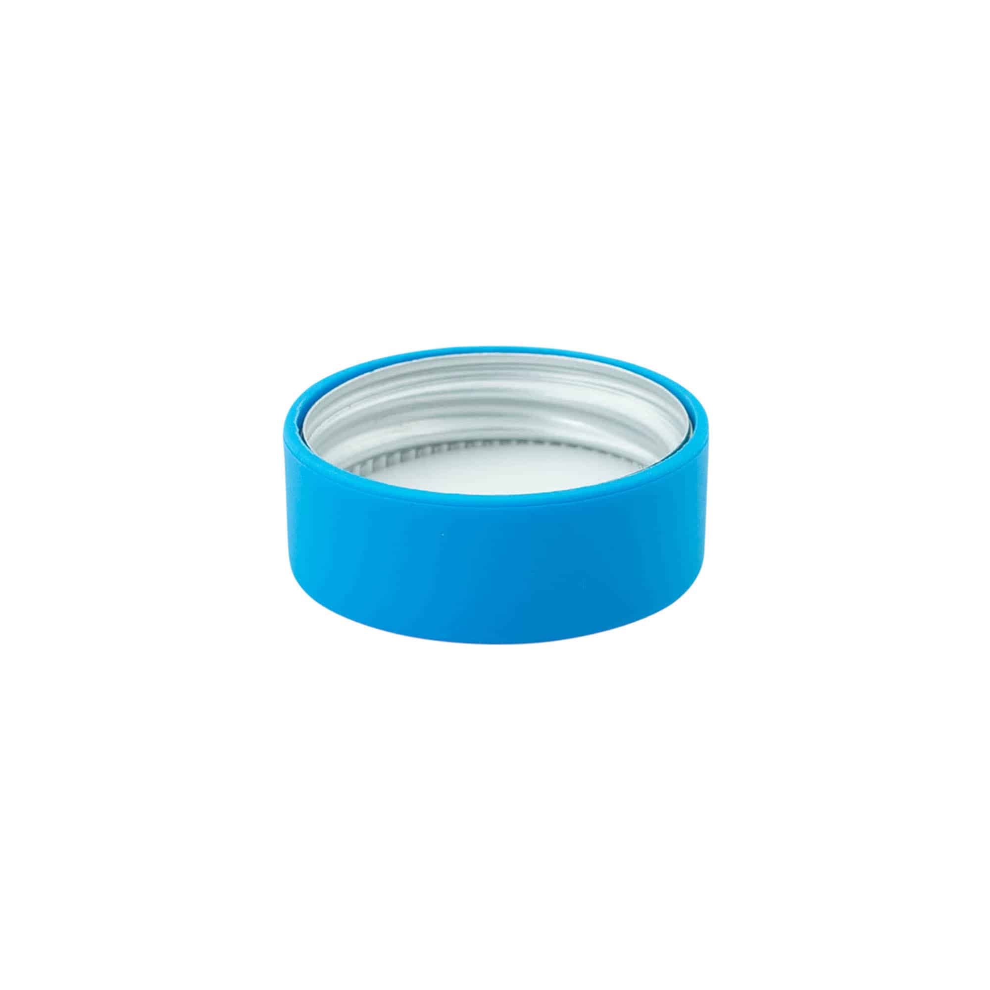 Tapón de rosca, plástico ABS, azul agua, para boca: GPI 33/400