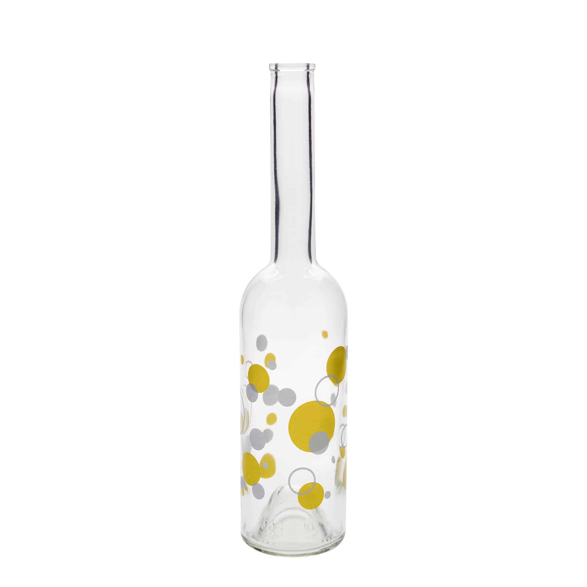 Botella de vidrio de 500 ml 'Opera', motivo: puntos, boca: corcho