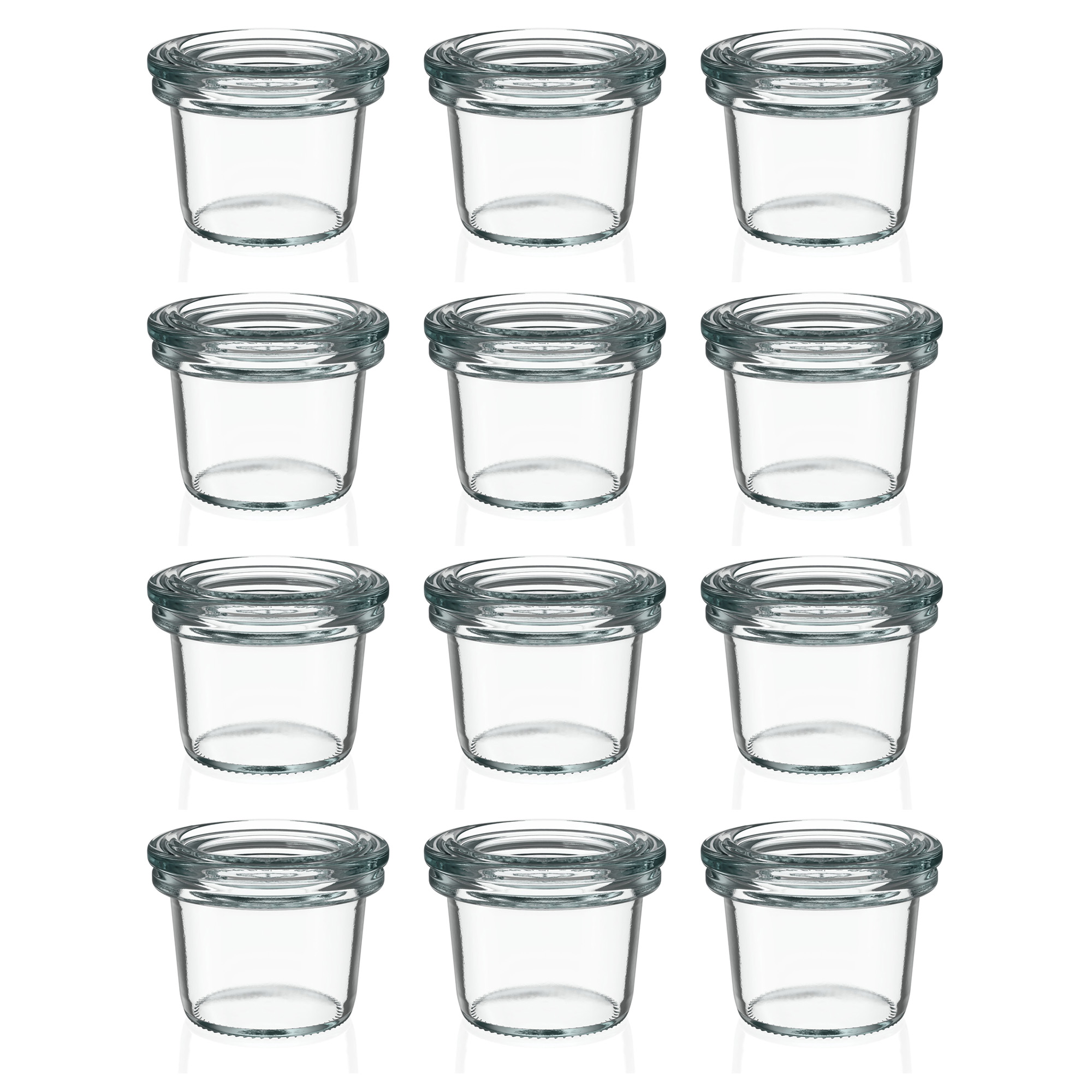12x 35 ml tarro WECK de boca ancha con tapa de vidrio RR 40