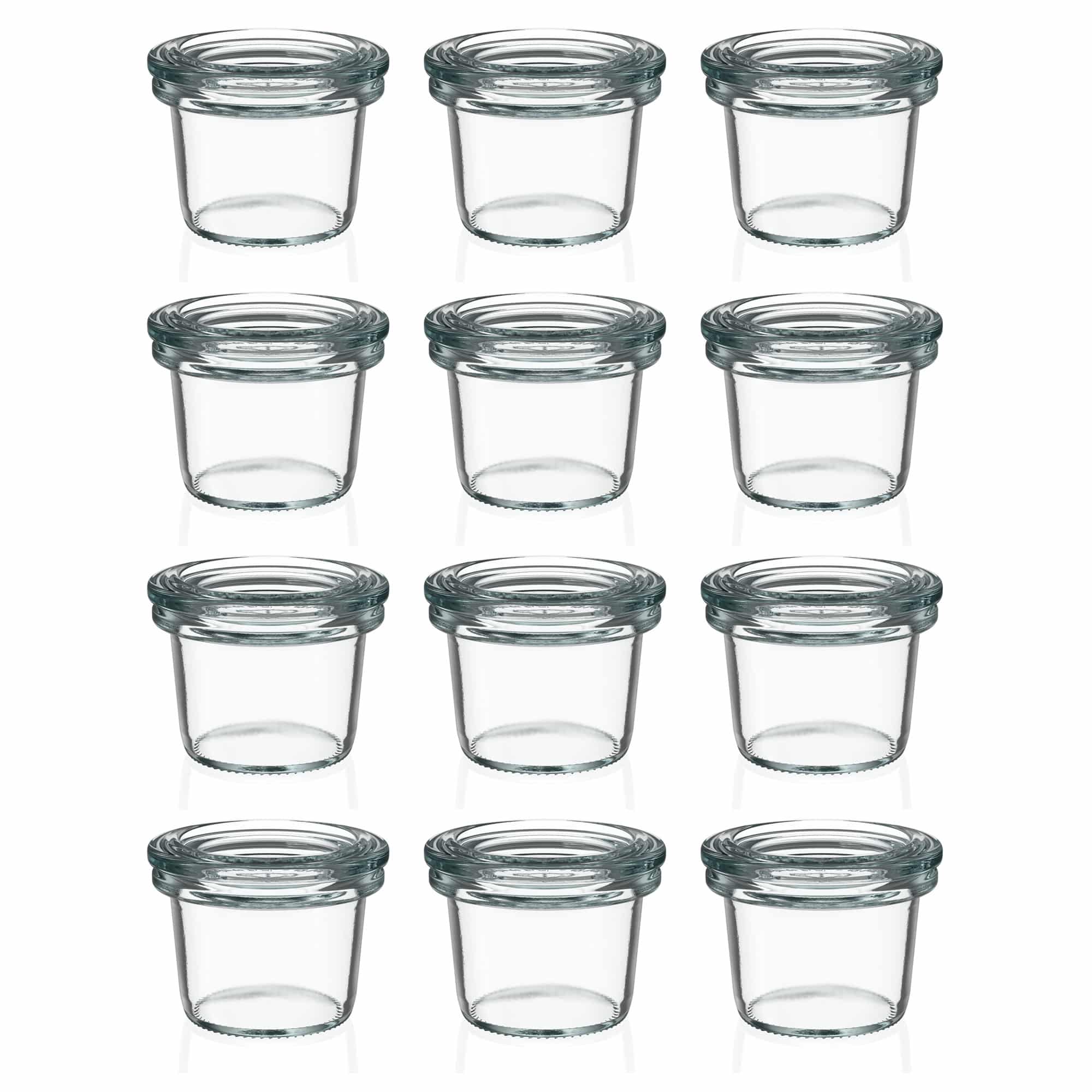 12x 35 ml tarro WECK de boca ancha con tapa de vidrio RR 40