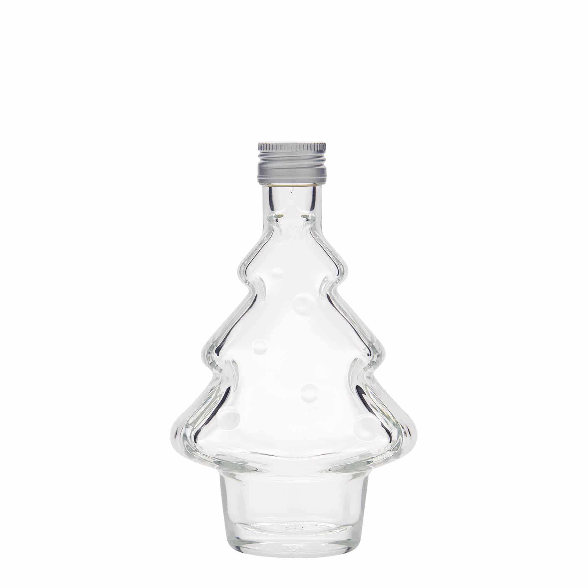 Botella de vidrio 'Árbol de Navidad' de 200 ml, boca: PP 28
