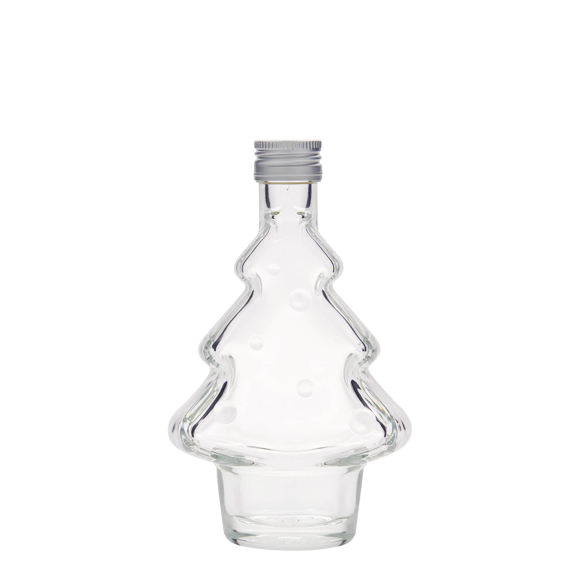 Botella de vidrio de 200 ml 'Árbol de Navidad', boca: PP 28